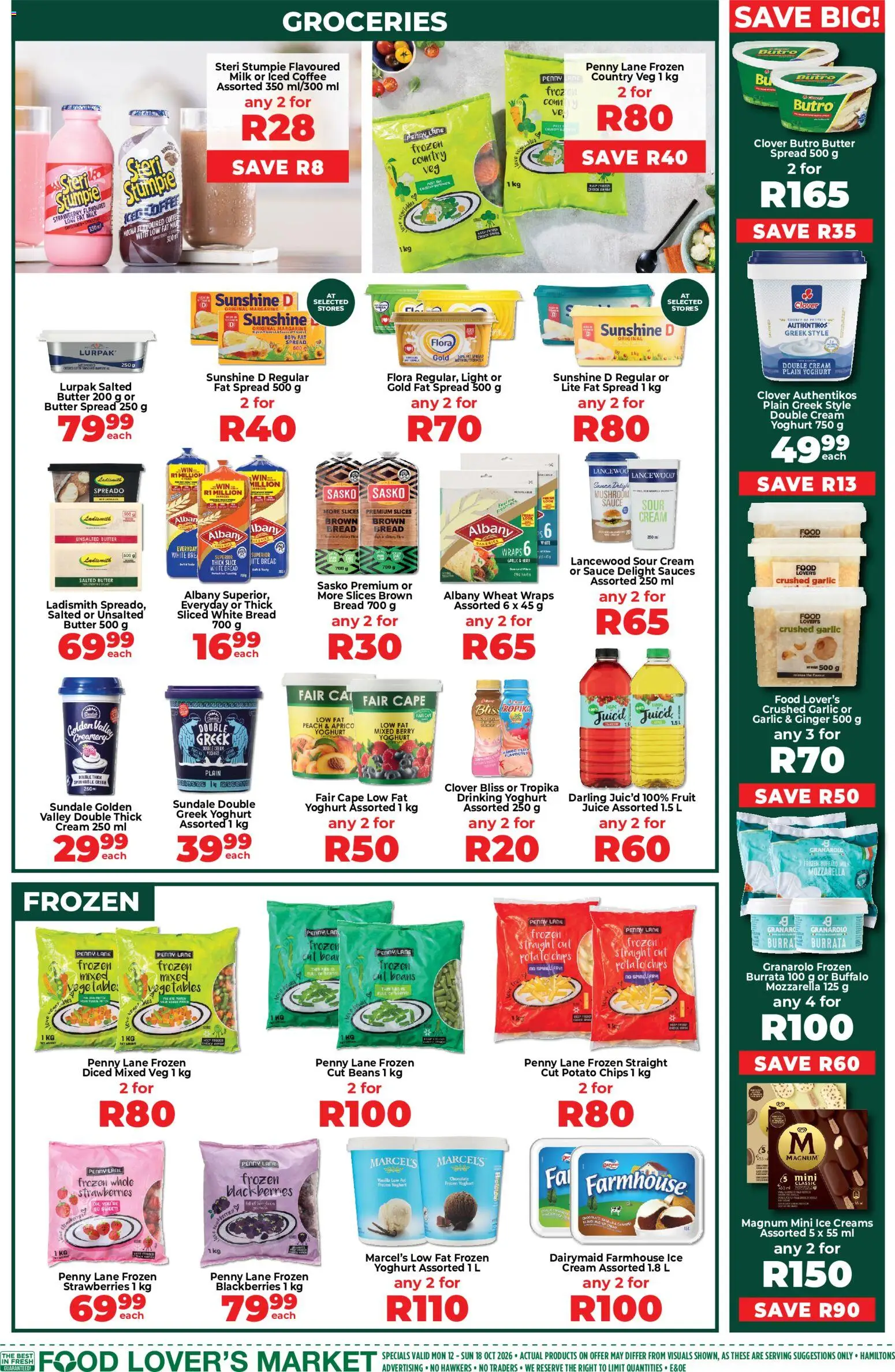 New Food Lover's Market catalogue – valid from 12/10/2026 | Page: 6 | Products: Table, Fruit, Sauce, Mozzarella