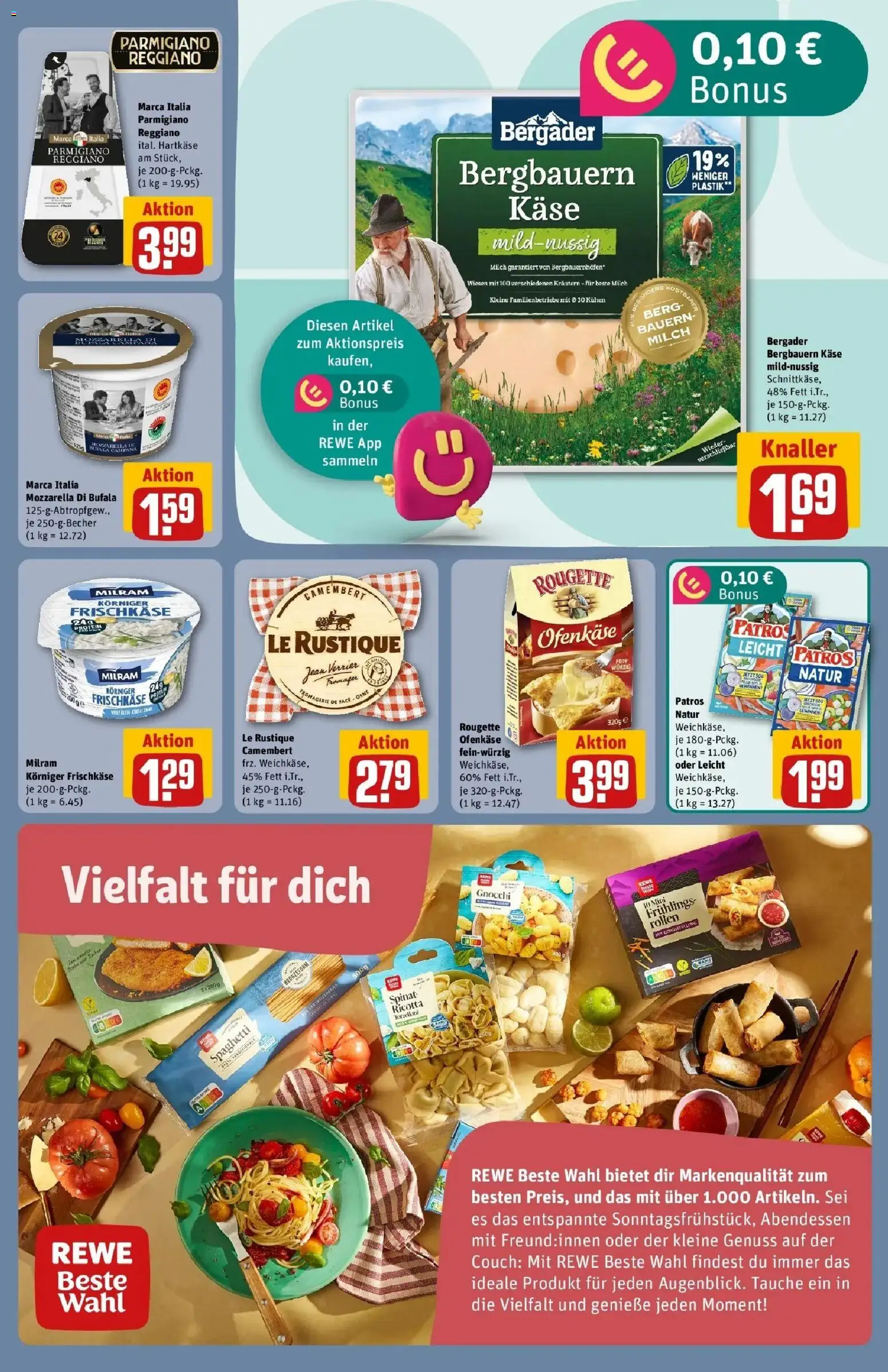 REWE Prospekt ab 05.10.2026 zum Blättern » Angebote | Seite: 15 | Produkte: Milch, Couch, Spaghetti, Milram
