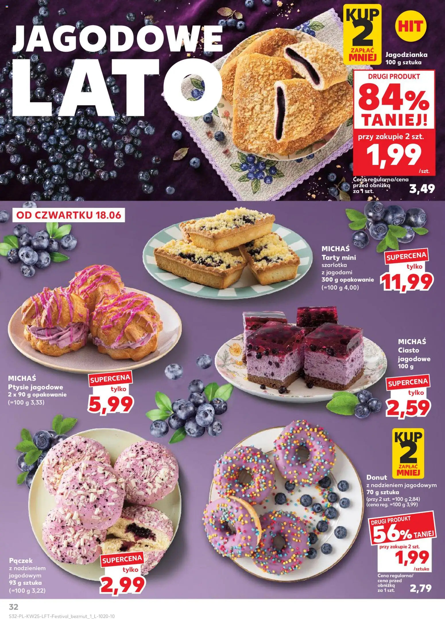 Kaufland gazetka od 18.06.2026 | Strona: 32 | Produkty: Ciasto, Donut