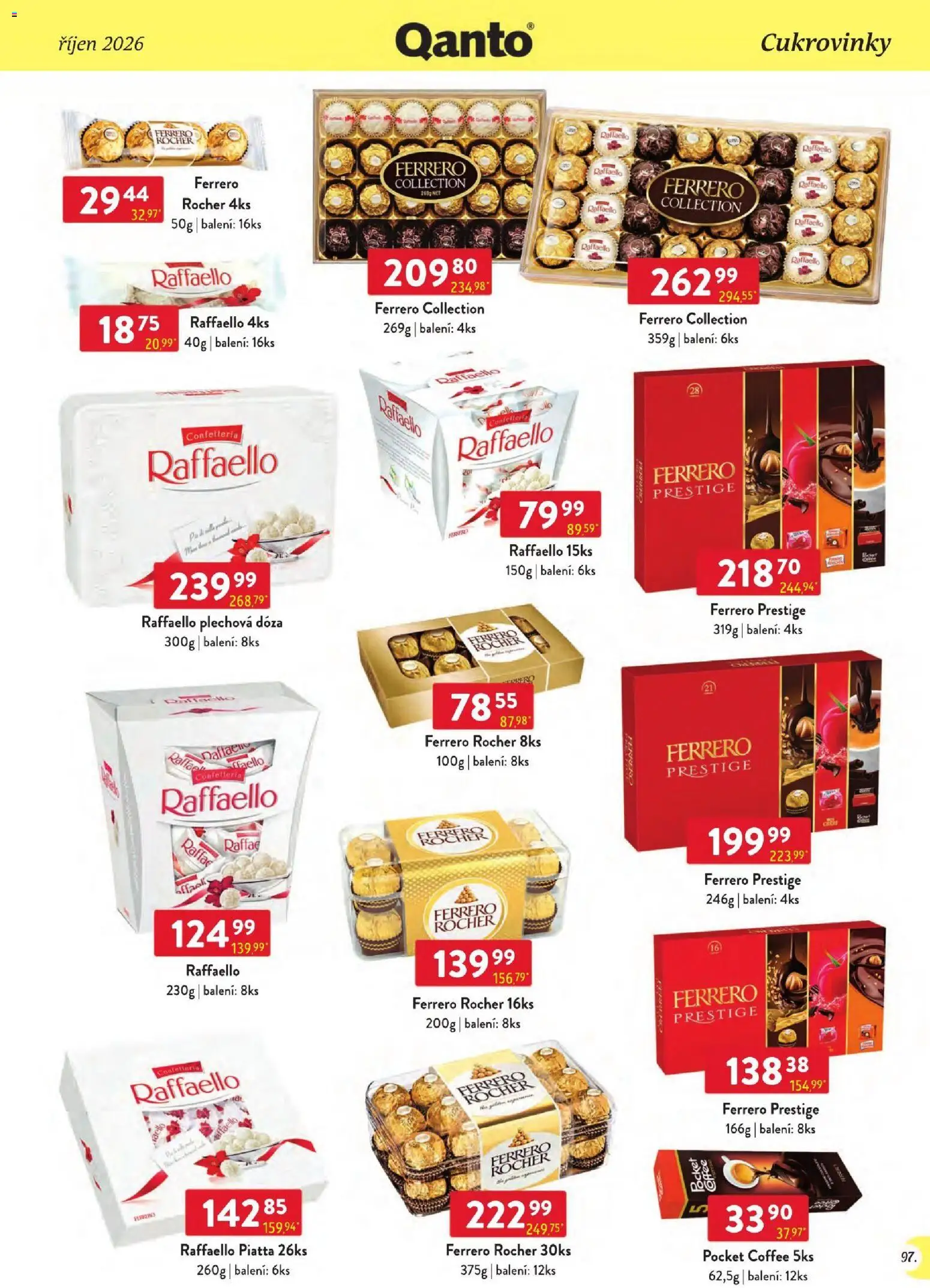 Astur & Qanto leták - Velkoobchod 10/2026 od 01.10.2026 | Strana: 97 | Produkty: Ferrero Rocher, Raffaello, Dóza, Cukrovinky