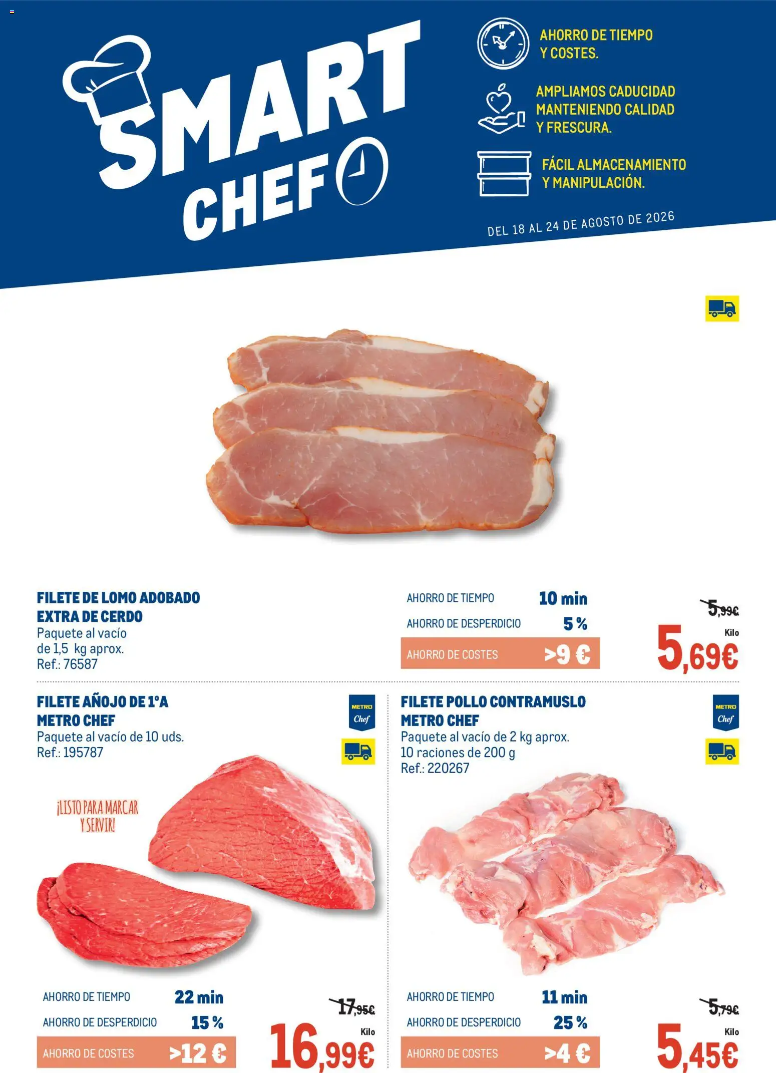 Makro Frescos Barajas - Elche │ válido desde el 18/08/2026 | Página: 5 | Productos: Lomo, Cerdo, Filete, Pollo
