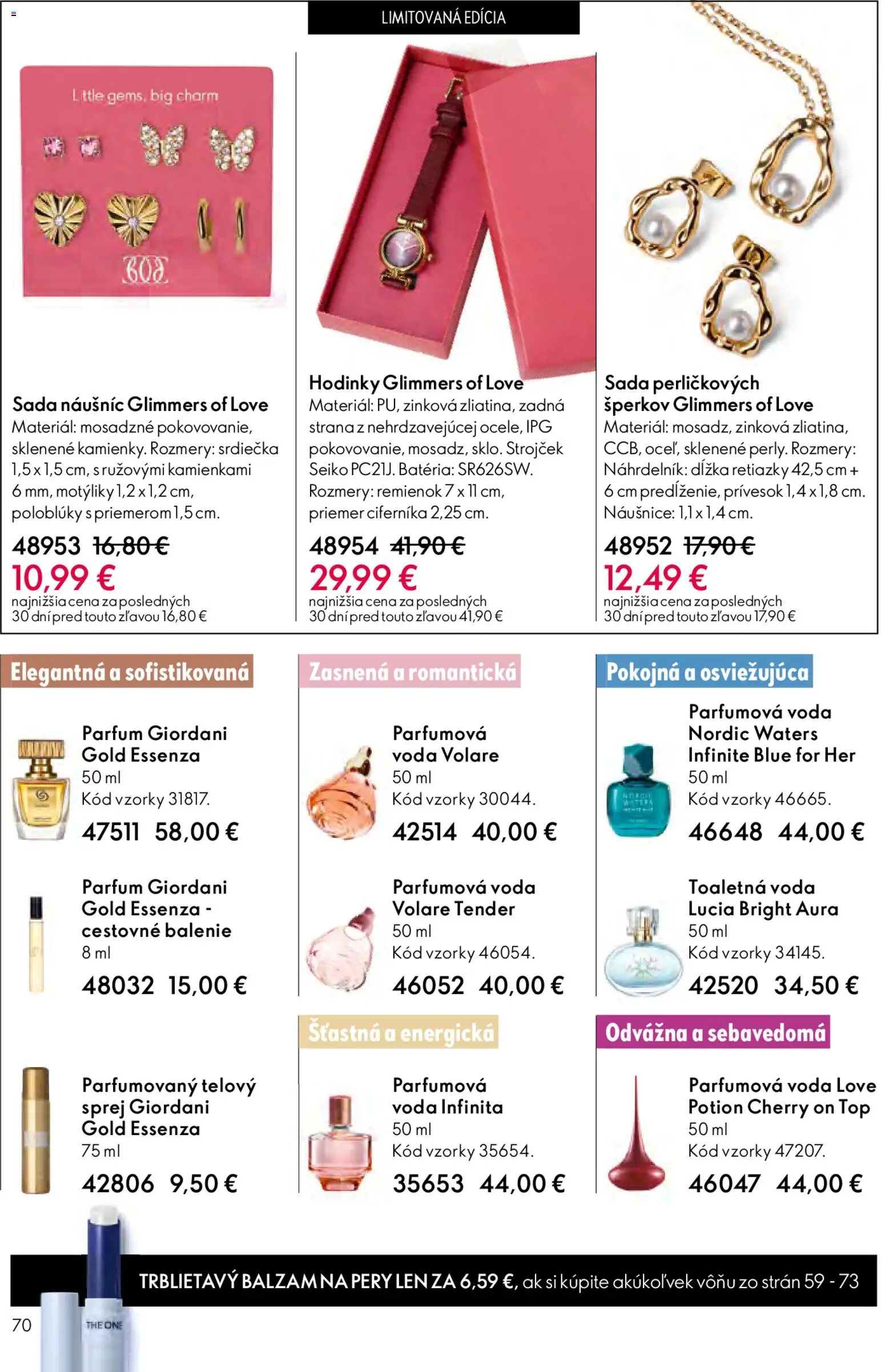 Nové Oriflame akcie – leták je platný od 15.04.2026 | Strana: 70 | Produkty: Strojček, Hodinky