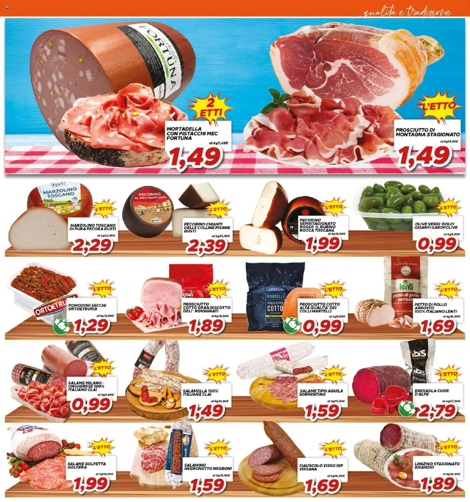 Volantino Ma Supermercati del 22/07/2026 | Pagina: 3 | Prodotti: Salame, Pollo, Prosciutto, Pecorino