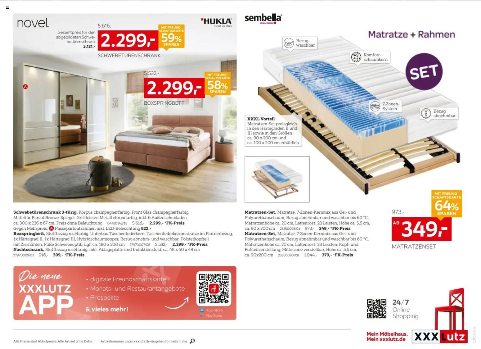 XXXLutz Prospekt – gültig ab 19.09.2026 | Seite: 13 | Produkte: Matratze, Lattenrost, Schwebetürenschrank, Boxspringbett