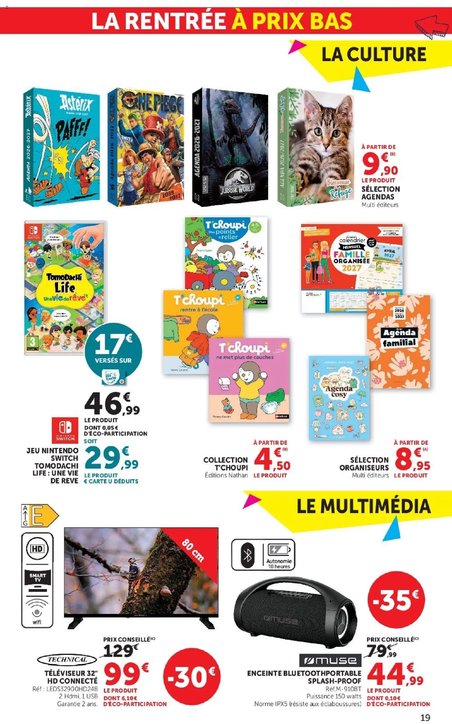 {H1} | Page: 19 | Produits: Enceinte, USB, Calendrier, Televiseur