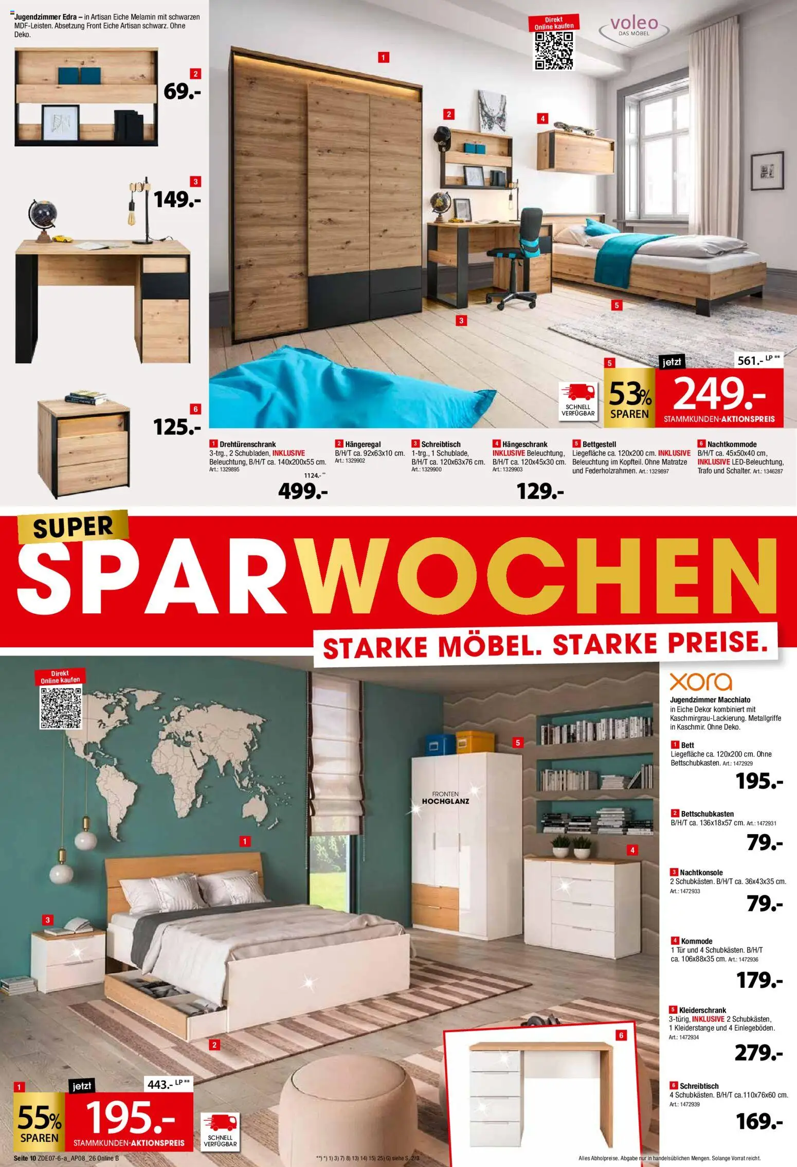 Zurbrüggen Super Sparwochen – gültig ab 24.07.2026 | Seite: 14 | Produkte: Bett, Matratze, Kleiderschrank, Drehtürenschrank