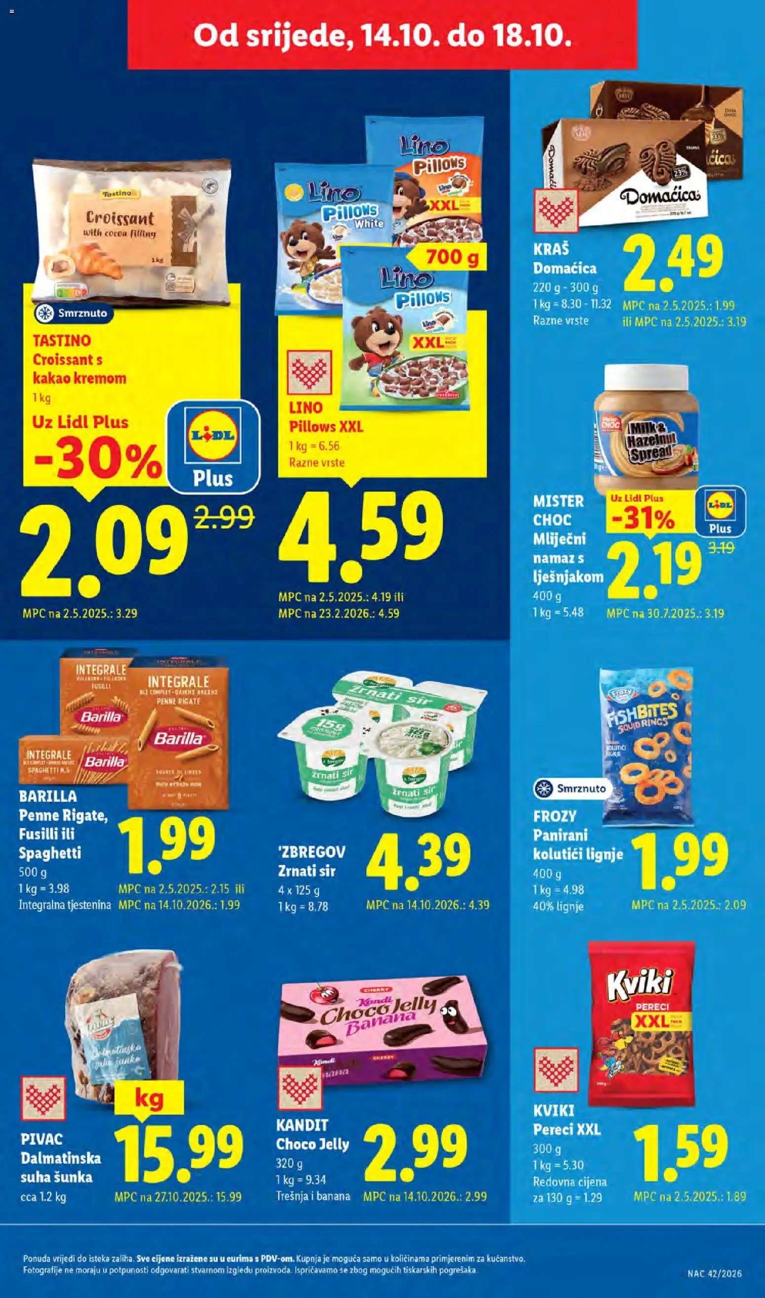 Lidl katalog | vrijedi od 12.10.2026 | Stranica: 59 | Proizvodi: Cottage, Kakao, Barilla, Pereci