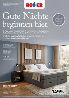 Roller Schlafprospekt 2026 ab 30.08.2026 gültig