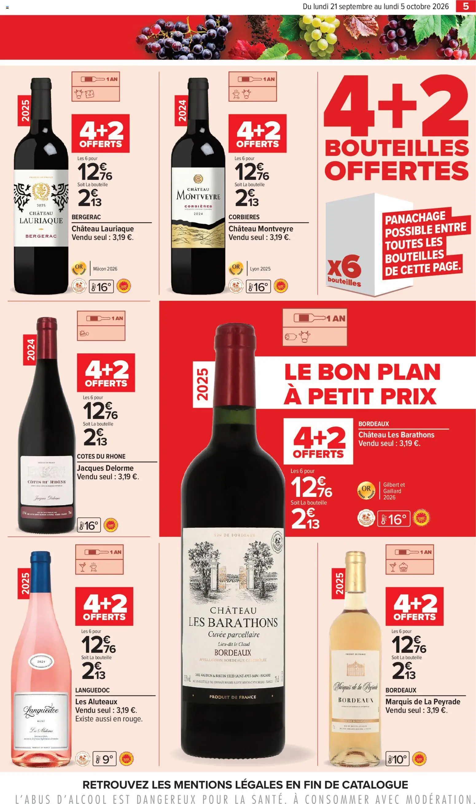 {H1} | Page: 5 | Produits: Bouteille, Vin