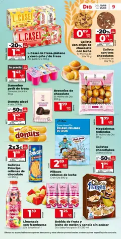 Vista previa Bebida de fruta y leche de melón y sandía sin azúcar, Bebida de fruta y leche de melón y sandía sin azúcar Dia Saborfera pack-3 x 330 ml válido desde el 19/08/2026 | Página: 9