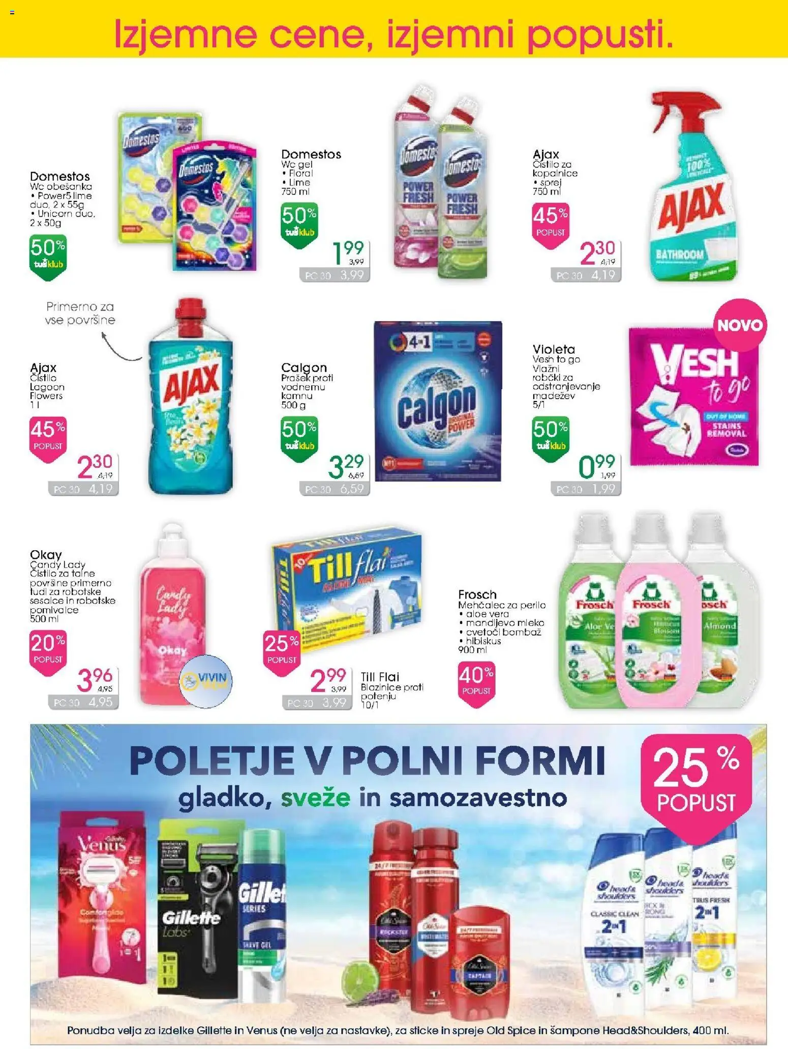 Novi Tuš drogerija katalog ponudbe – veljaven od 15.07.2026 | Stran: 15 | Izdelki: Aloe Vera, Prašek, Robčki, Mleko