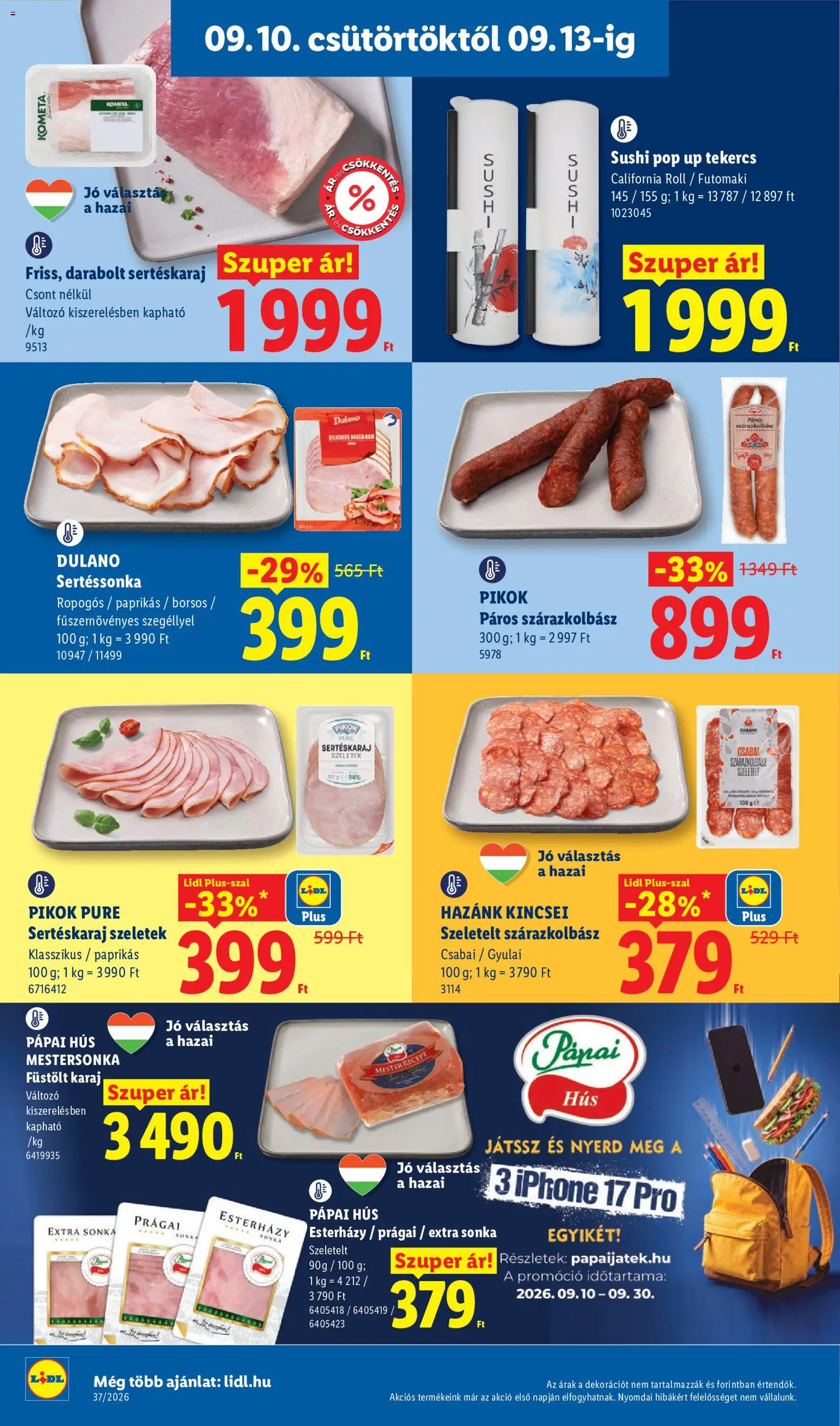 Lidl akciós ujság - amely érvényes a következő dátumtól: 2026.09.10. | Oldal: 6