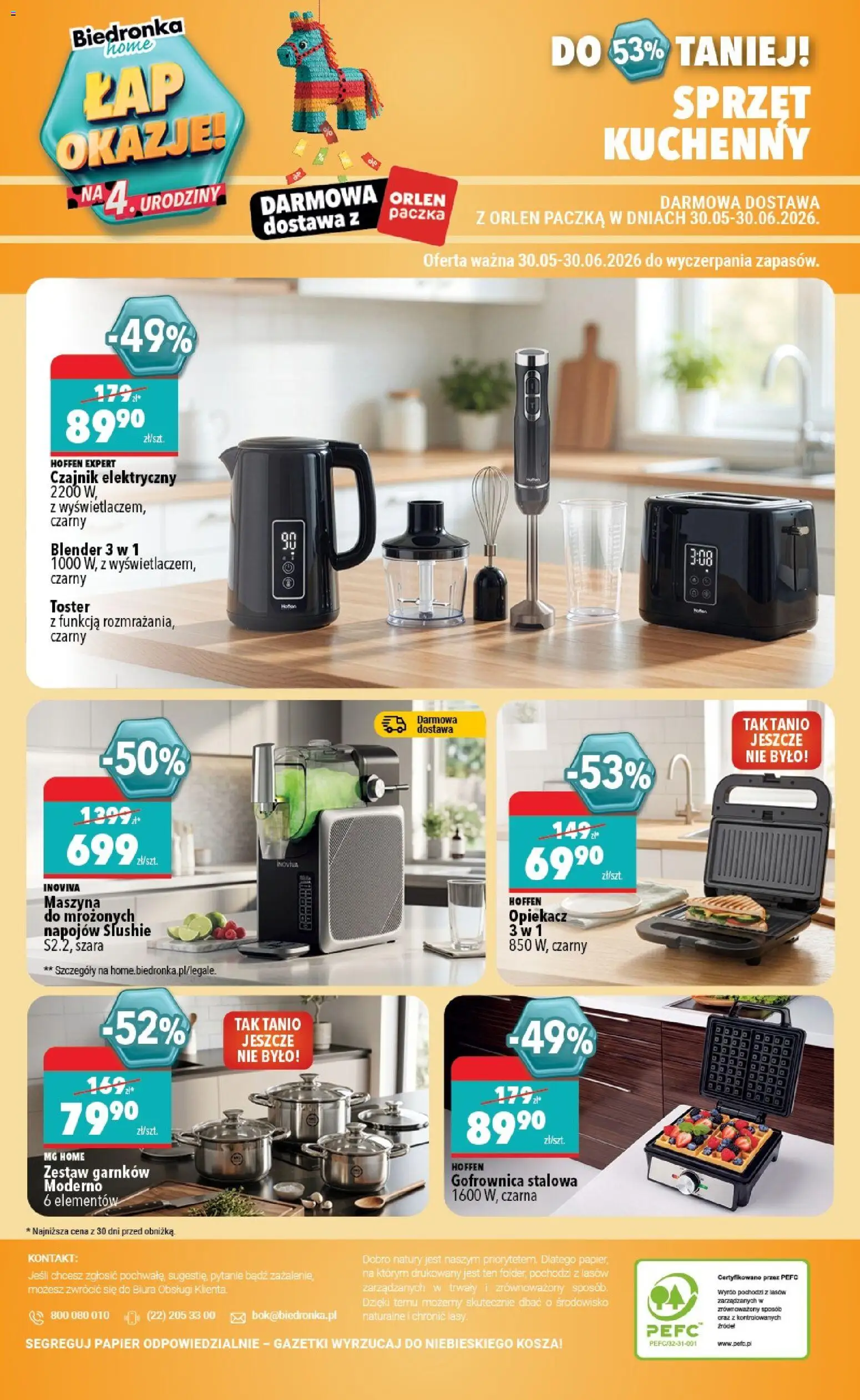 Biedronka gazetka - Home od 06.06.2026 | Strona: 6 | Produkty: Czajnik, Toster, Sandwich, Gofrownica
