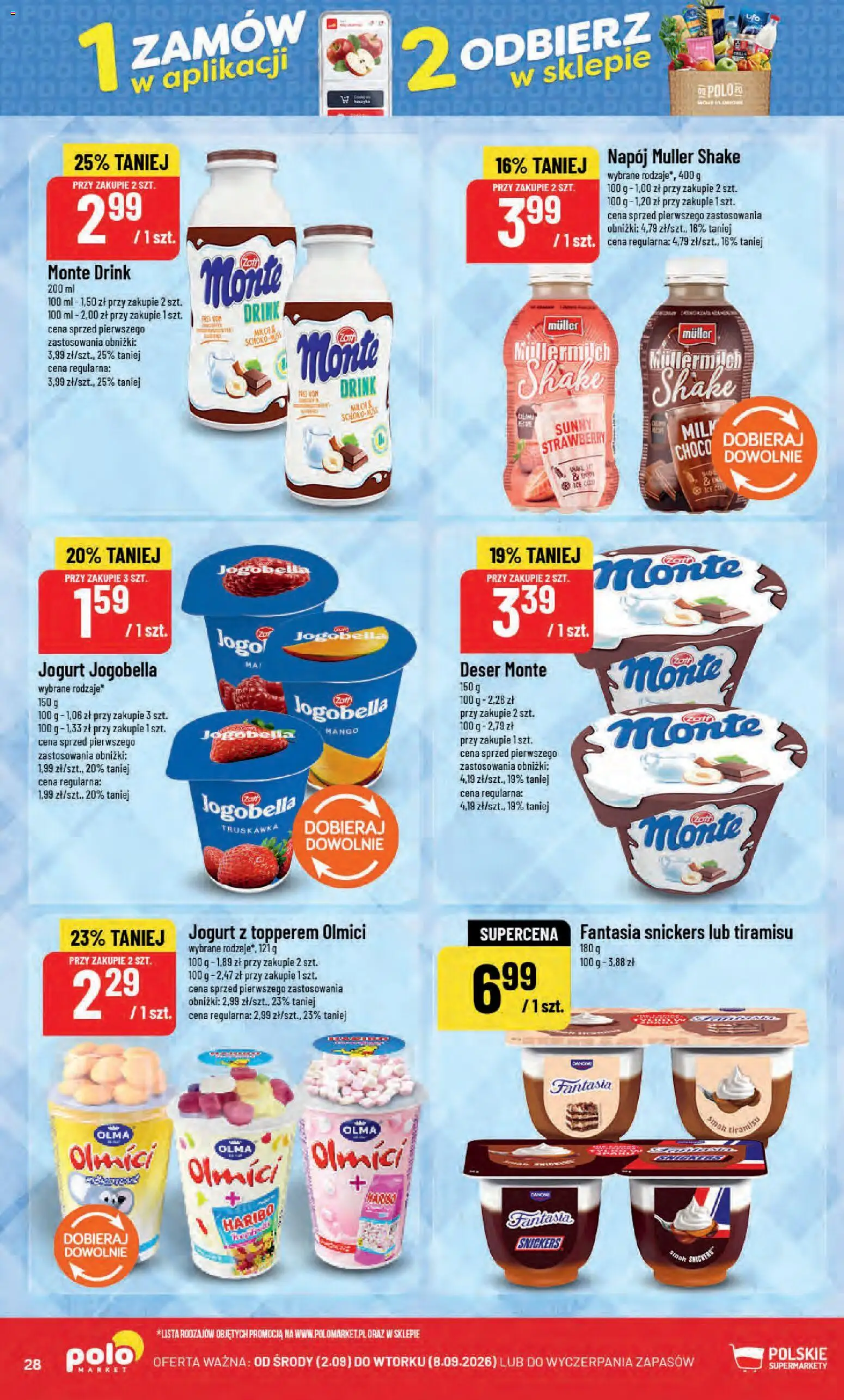 POLOmarket gazetka od 02.09.2026 | Strona: 28 | Produkty: Mango, Deser, Tiramisu, Snickers
