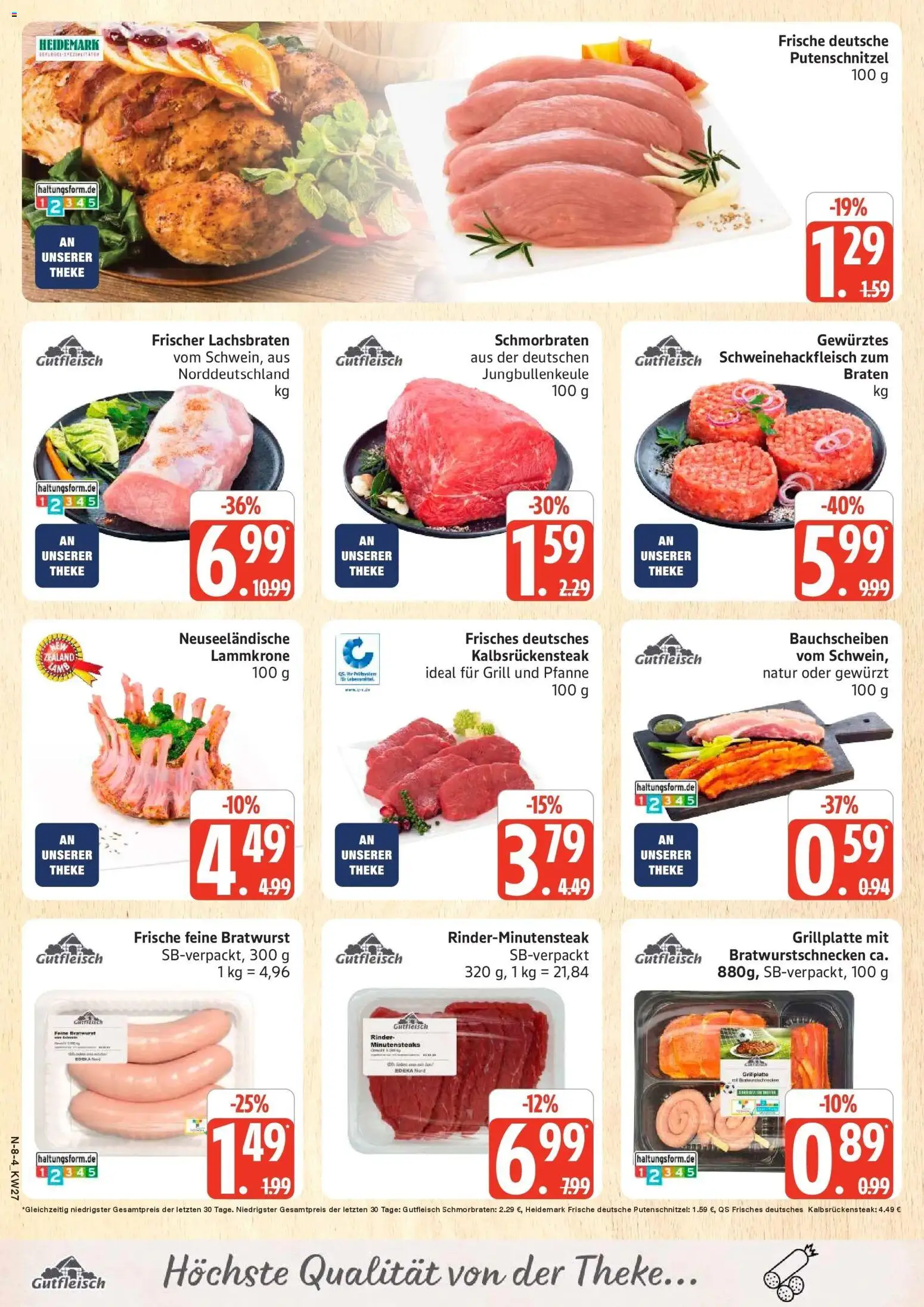 Edeka - EDEKA: Wochenangebote – gültig ab 28.06.2026 | Seite: 8 | Produkte: Grill, Theke, Bratwurst, Putenschnitzel