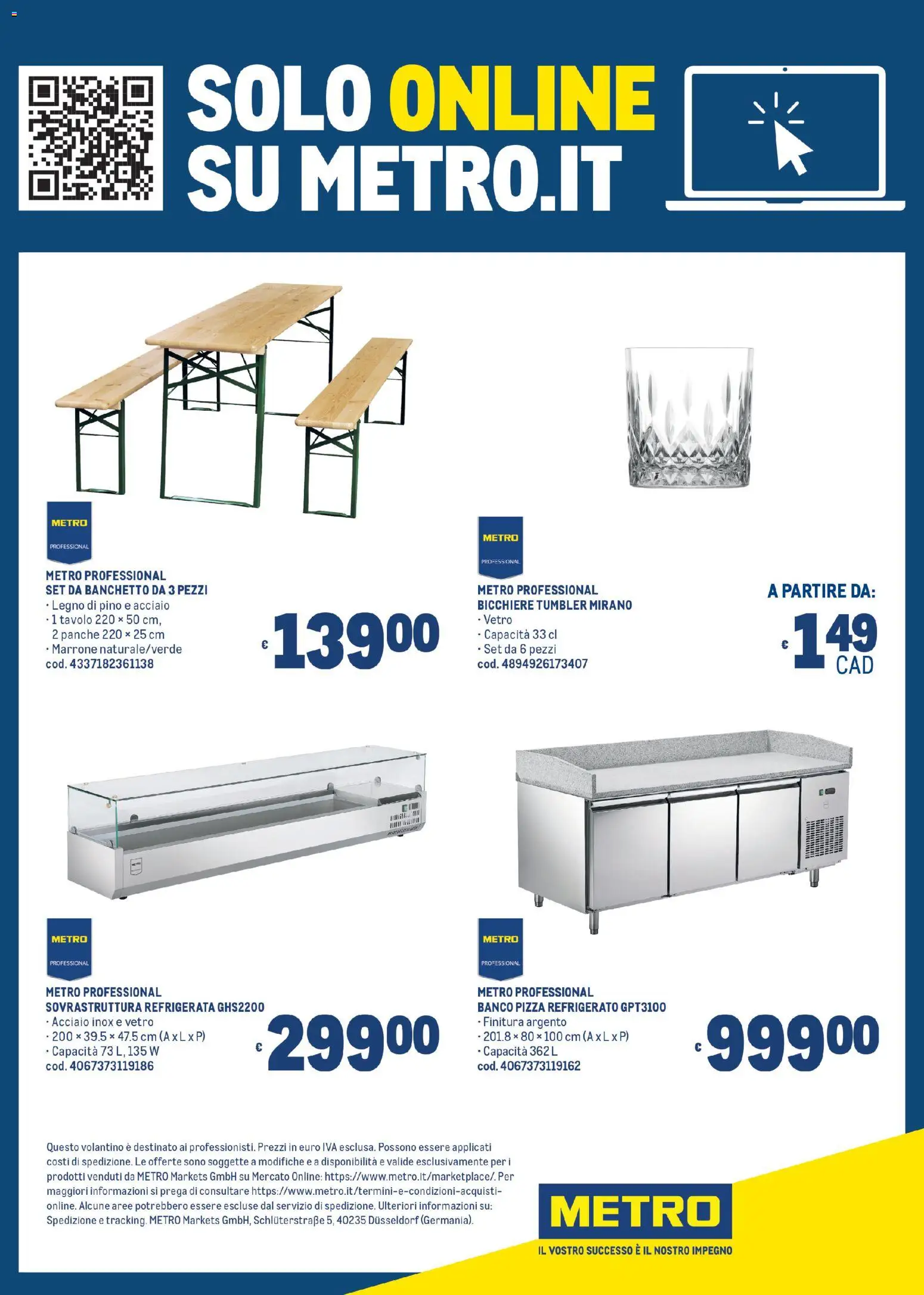 Volantino Metro del 10/09/2026 | Pagina: 45 | Prodotti: Pizza, Bicchiere, Tavolo