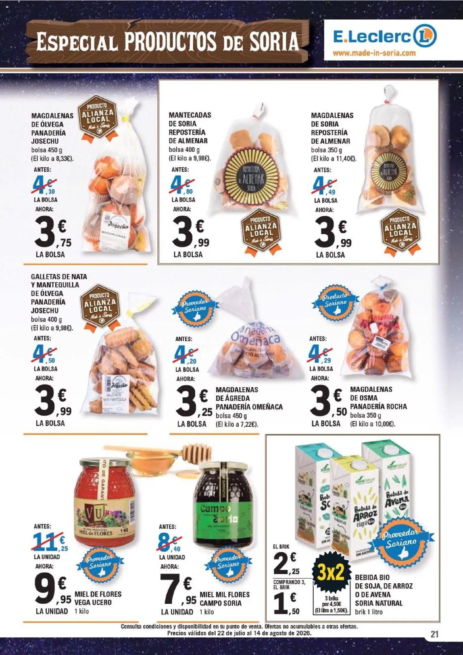 E.Leclerc Soria │ válido desde el 22/07/2026 | Página: 21 | Productos: Ψηφιακή κάμερα, Arroz, Magdalenas, Συσκευή ροής