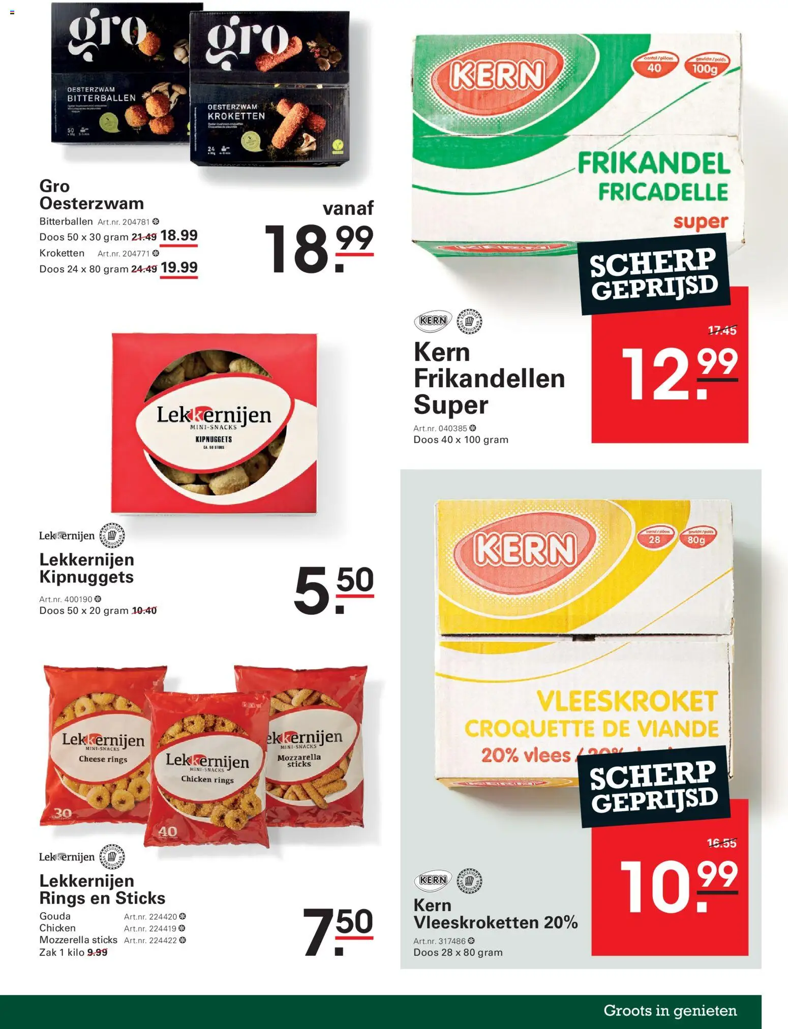 {H1} | Pagina: 59 | Producten: Kroketten, Vlees, Gewicht, Gouda