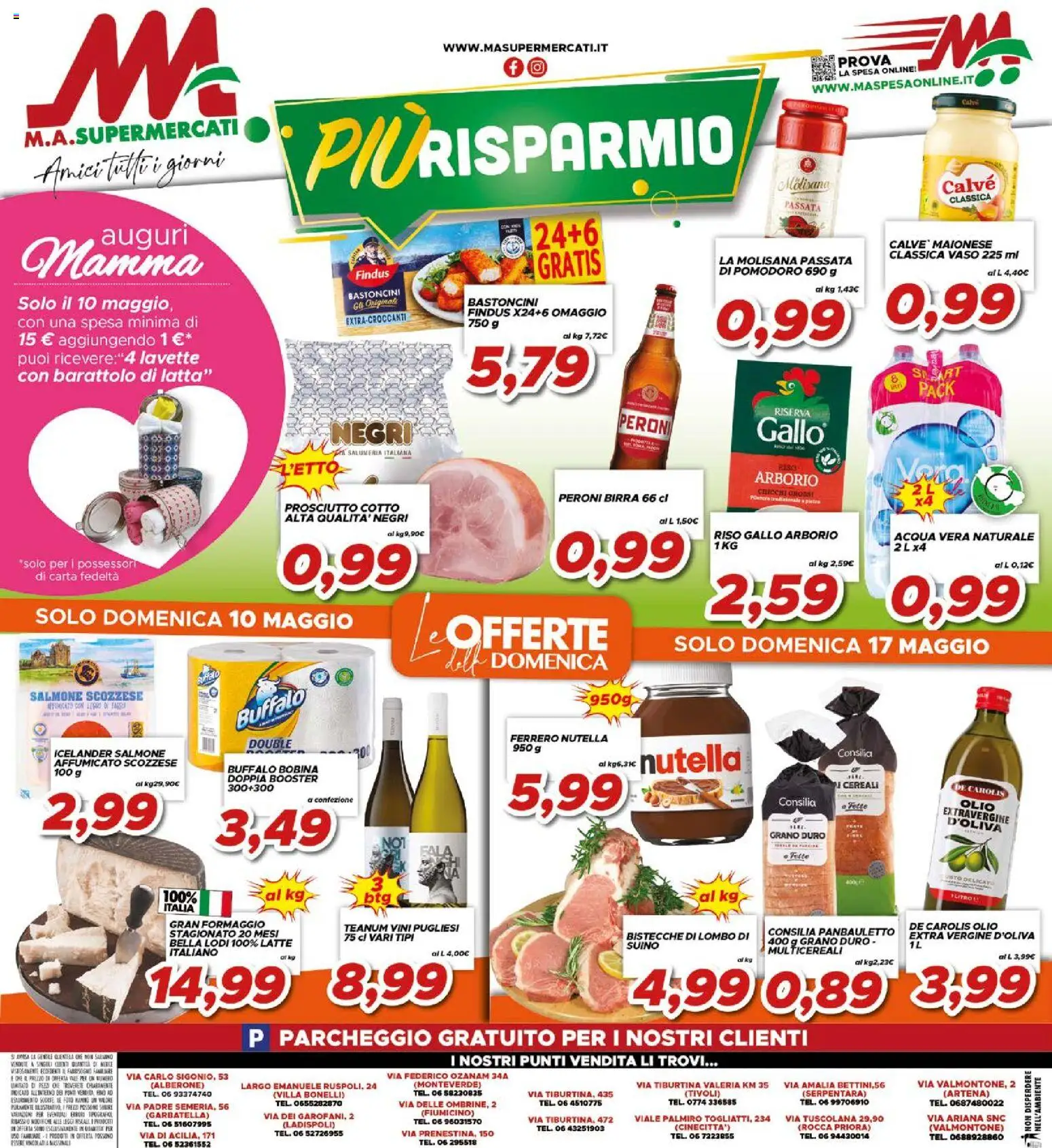 Volantino Ma Supermercati del 08.05.2026 | Pagina: 16 | Prodotti: Riso, Acqua, Pomodoro, Formaggio