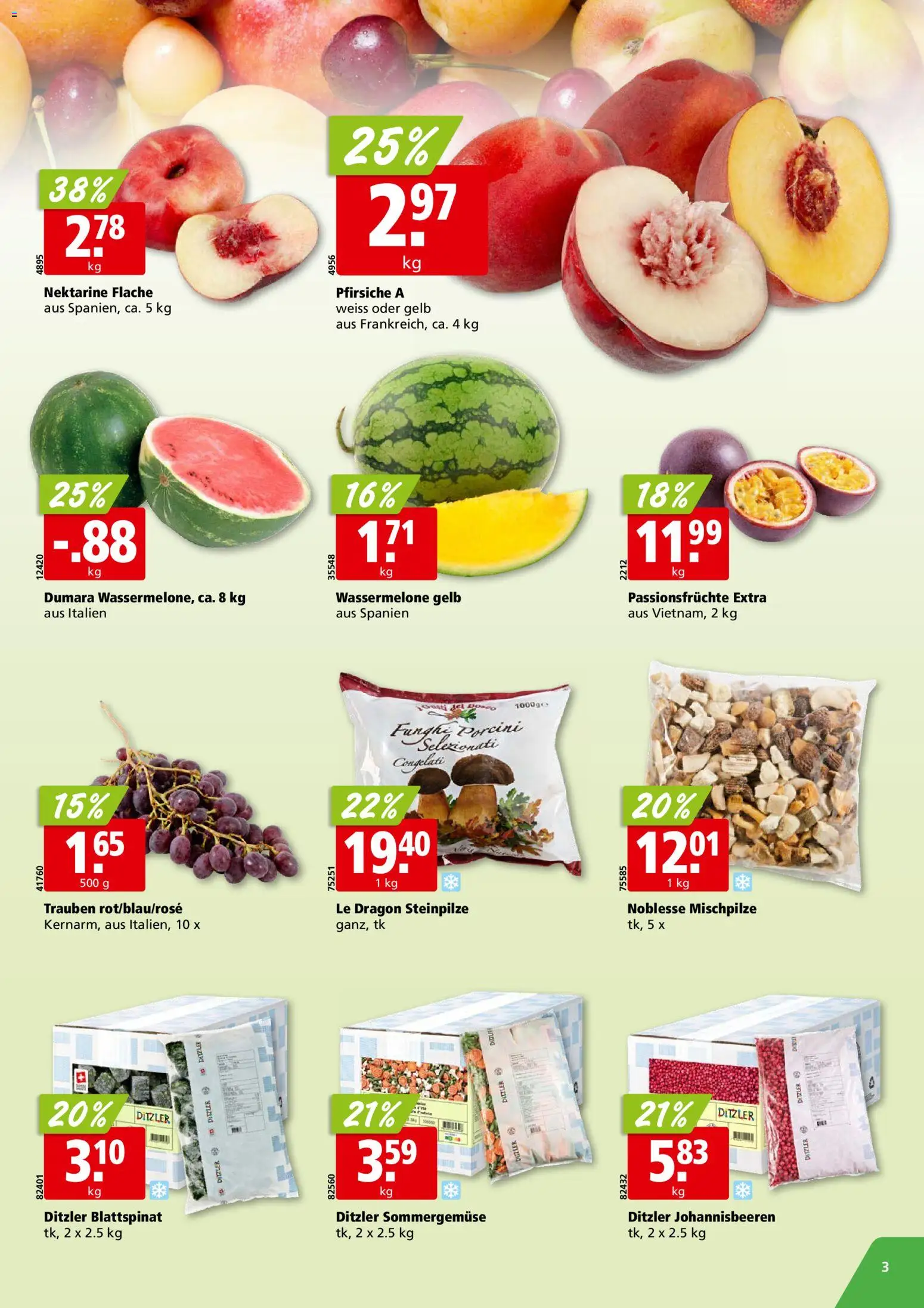 Aligro aktionen Chavannes, Matran, Genf, Sitten – gültig ab 10.08.2026 | Seite: 3 | Produkte: Nektarine, Wassermelone