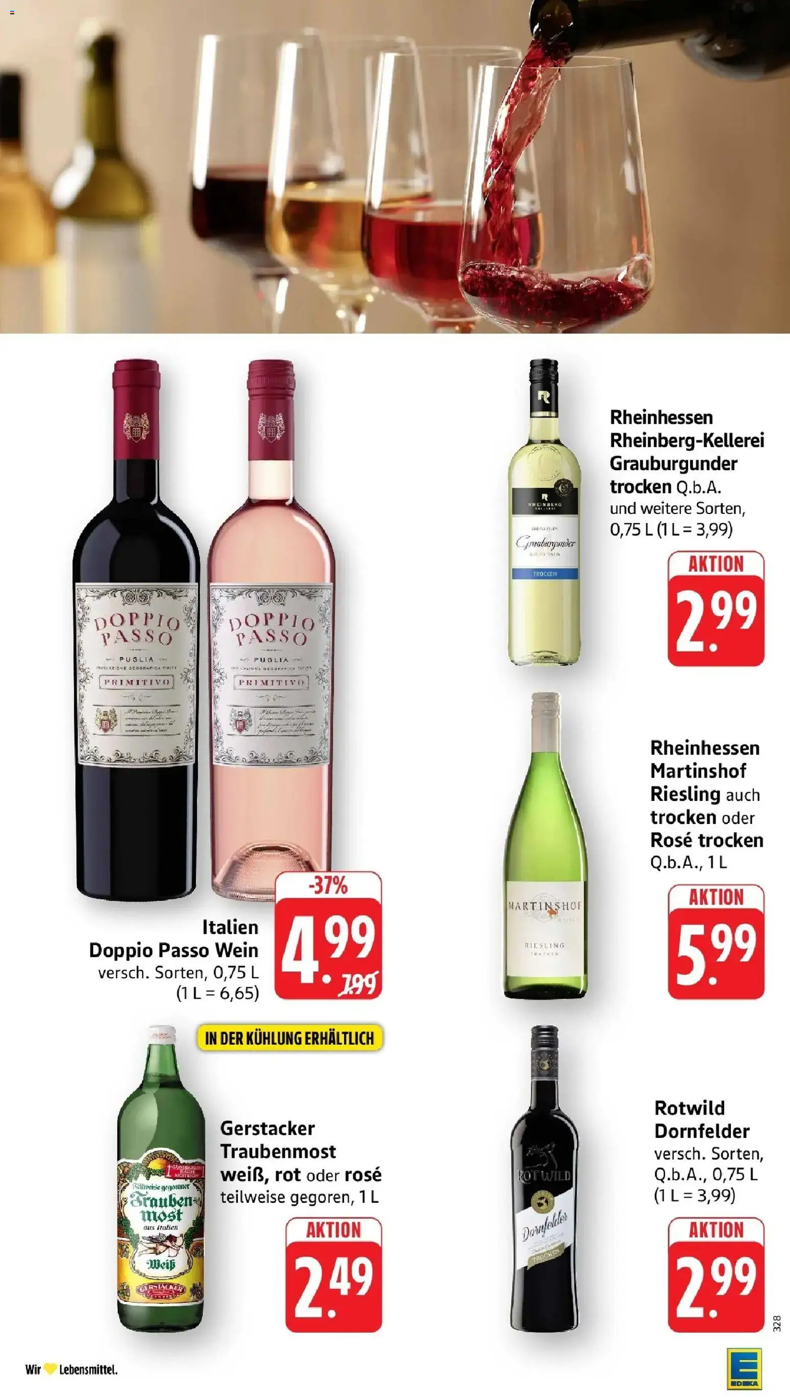 E center Prospekt Groß-Gerau (ab 17.08.2026) zum Blättern | Seite: 32 | Produkte: Doppio Passo, Wein