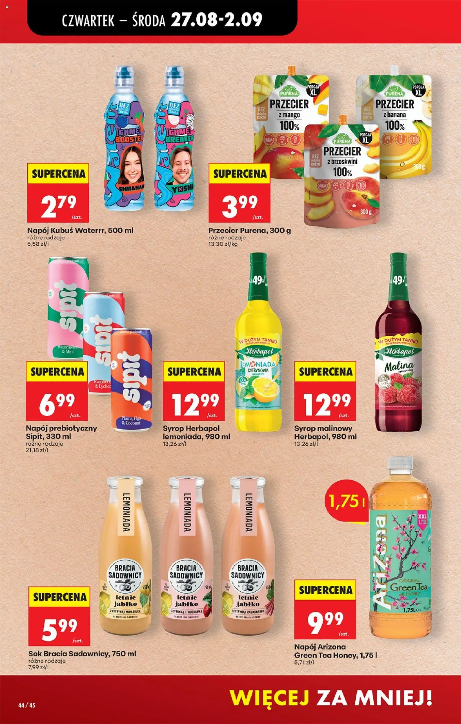 Biedronka gazetka od czwartku od 27.08.2026 | Strona: 58 | Produkty: Malina, Kubuś, Lemoniada, Sok