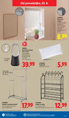 Lidl katalog akcije – veljaven od 18.06.2026 | Stran: 57 | Izdelki: Namizni ventilator, Ventilator, Vzglavnik, Stojalo za cevlje