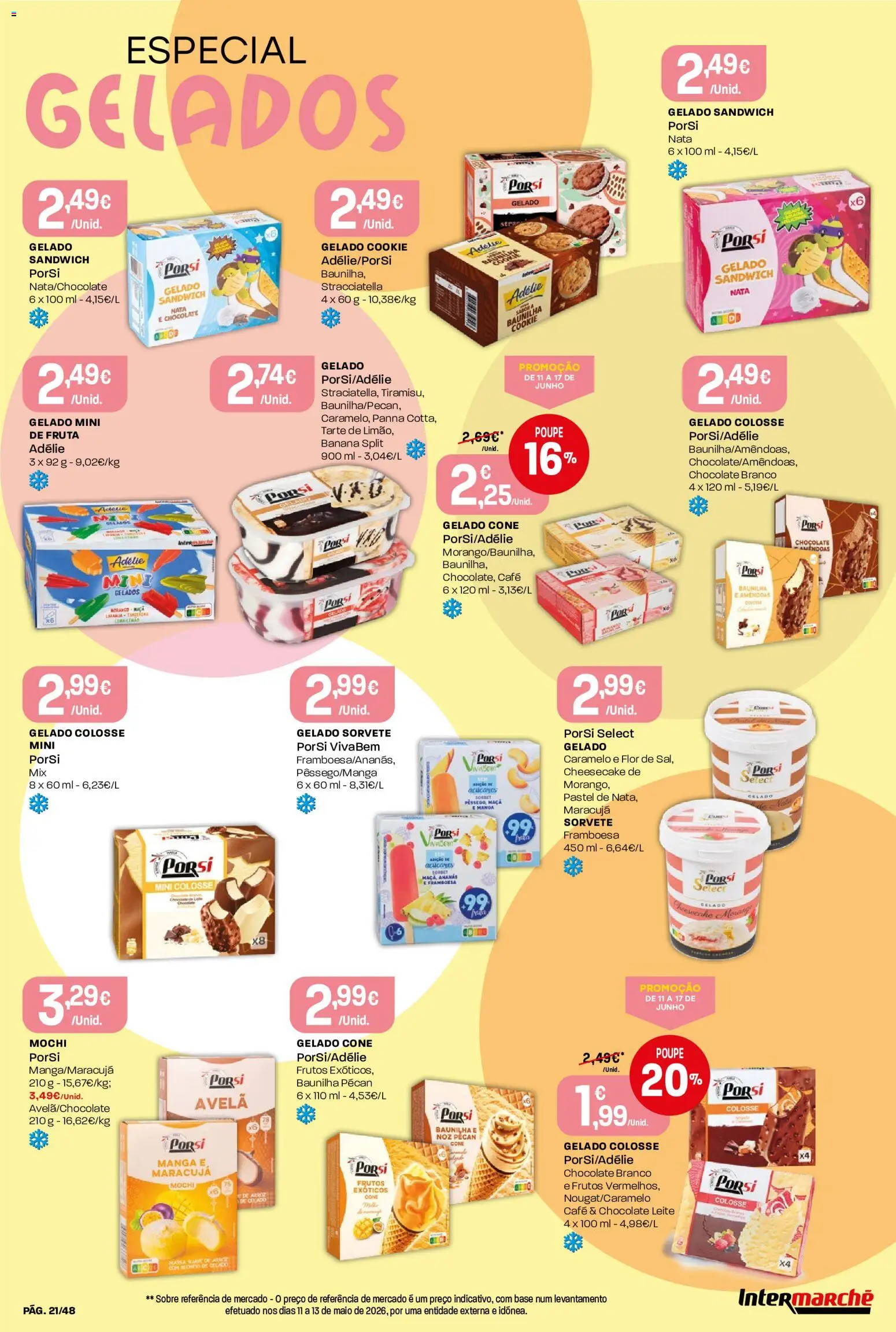 Intermarché folheto │ válido de 11.06.2026 | Página: 21 | Produtos: Amêndoas, Banana, Base, Chocolate