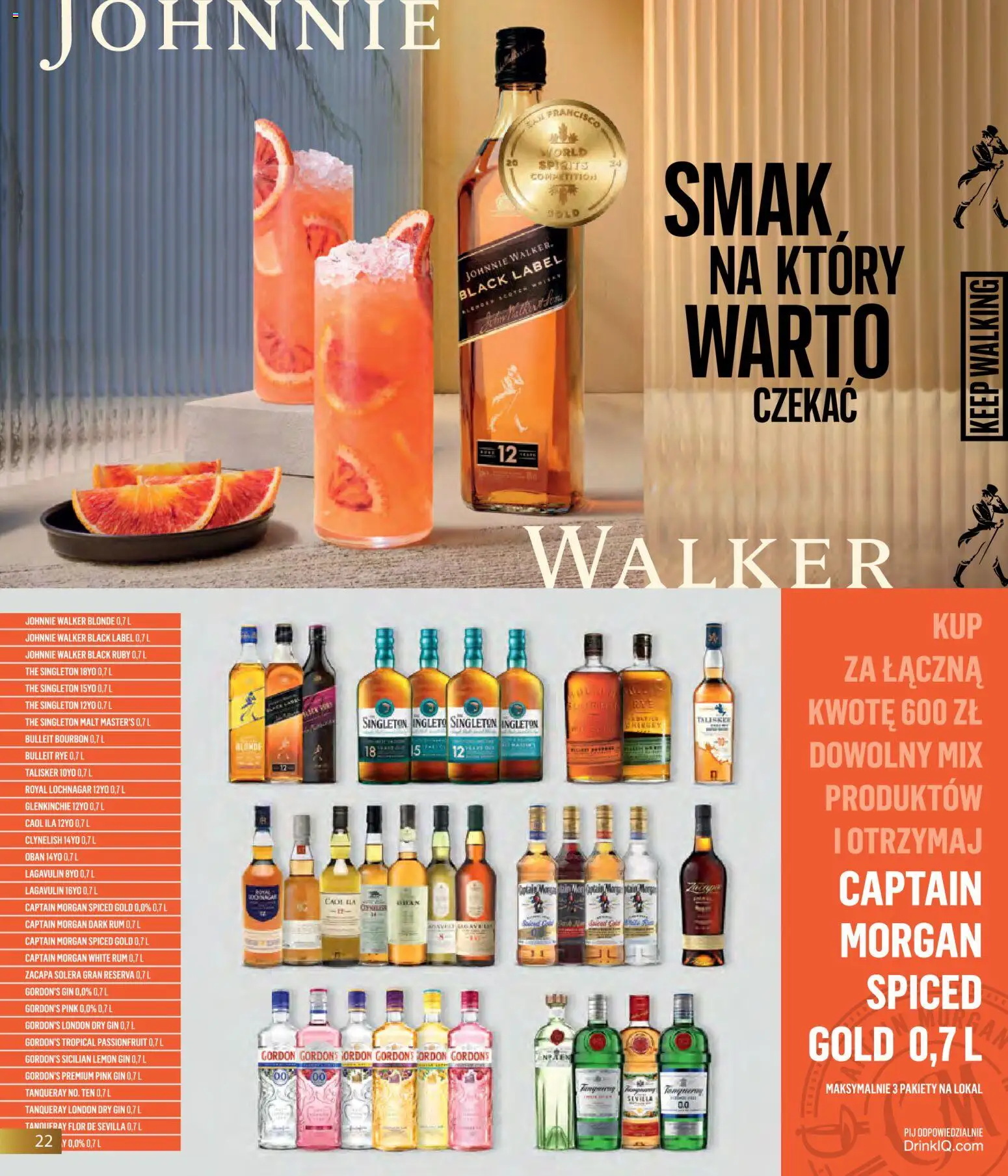Eurocash gazetka - Horeca od 01.03.2026 | Strona: 22 | Produkty: Bourbon, Captain Morgan, Rum, Zacapa
