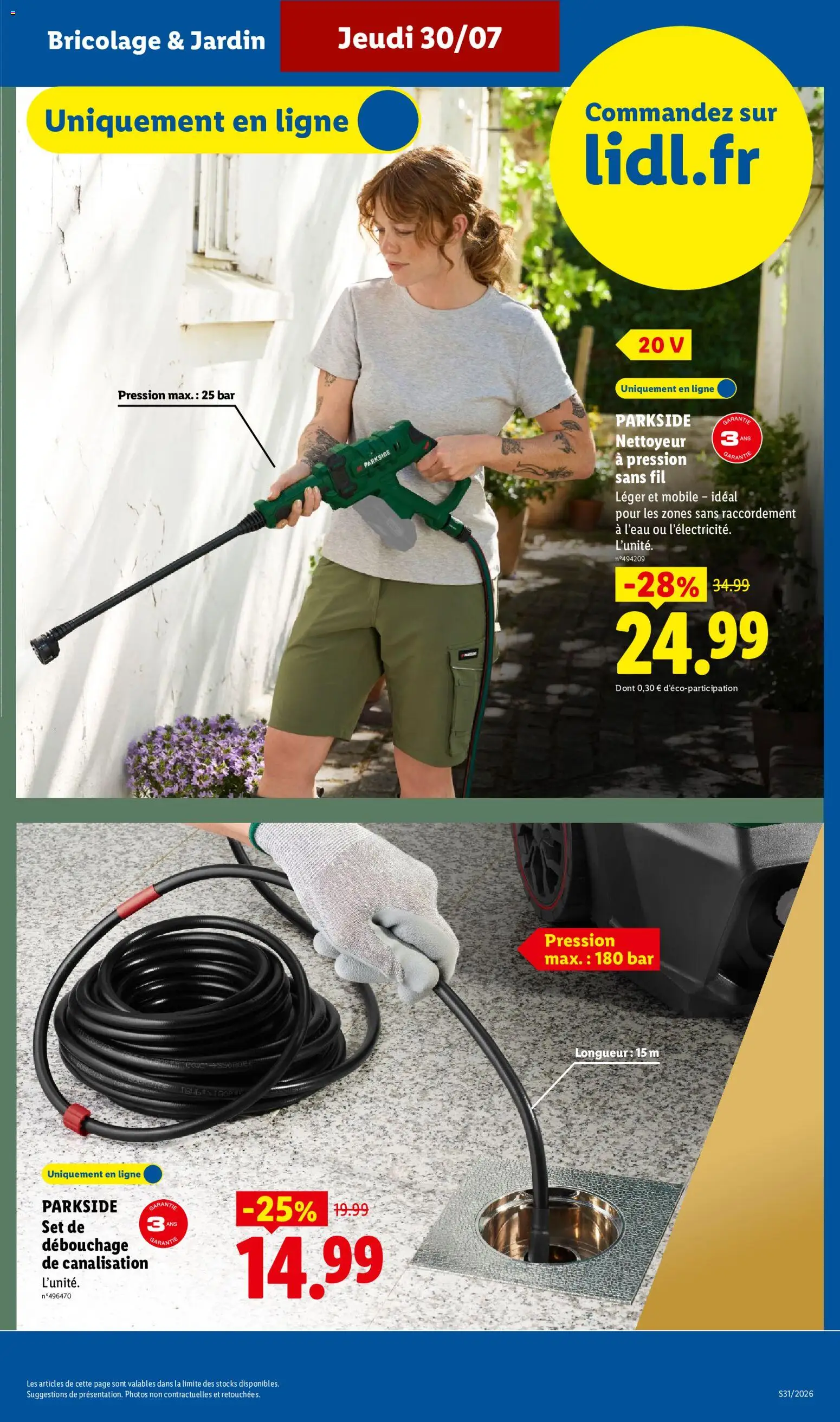 {H1} | Page: 41 | Produits: Bricolage, Parkside, Nettoyeur a pression