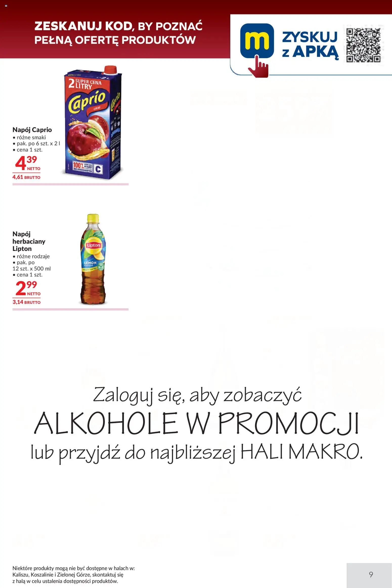 Makro gazetka - Oferta dla Gastronomii od 13.10.2026 | Strona: 9 | Produkty: Alkohole