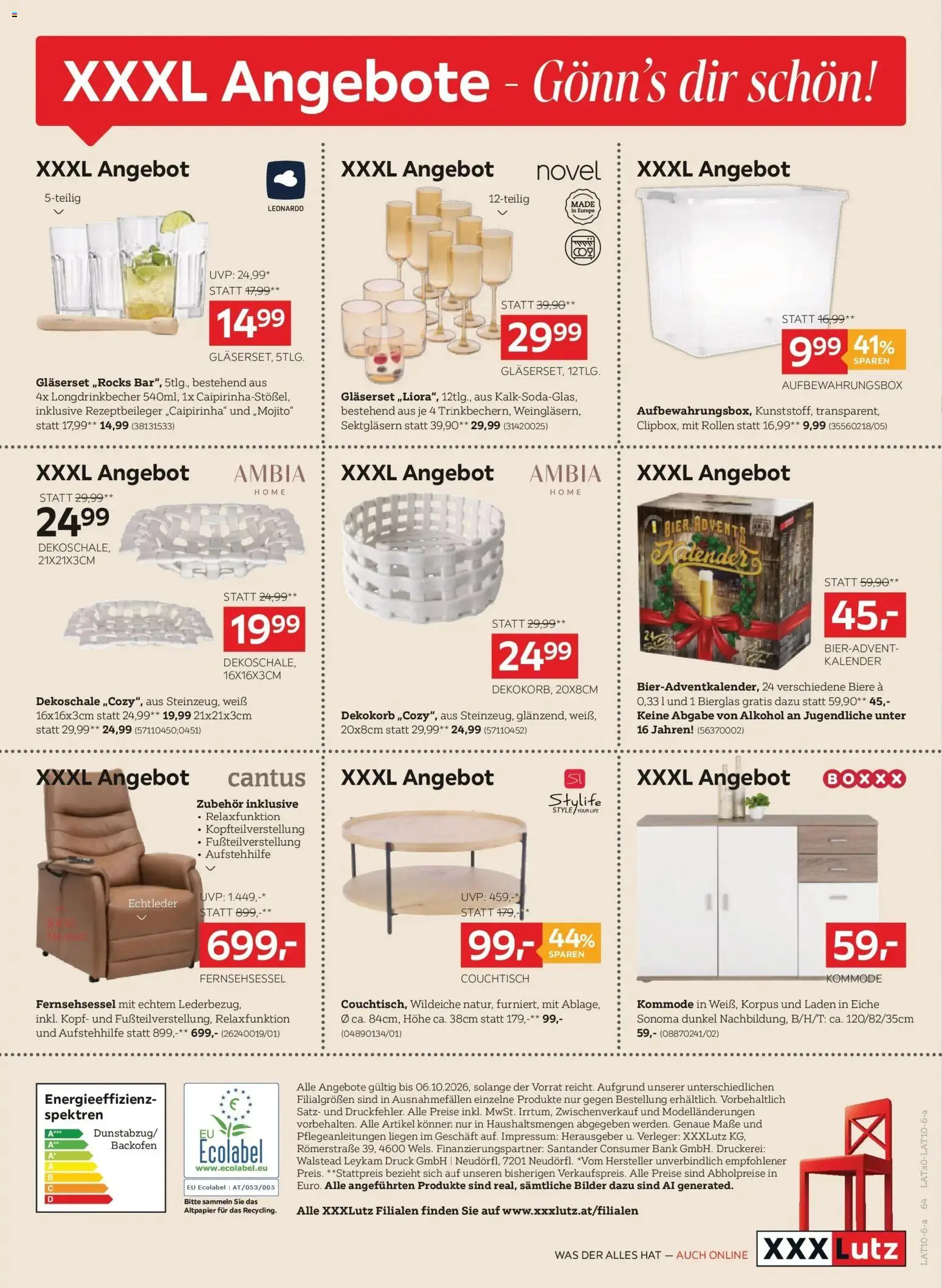 XXXLutz Hauptprospekt von 29.09.2026 - Aktuelle Angebote | Seite: 64 | Produkte: Kommode, Couchtisch, Bier