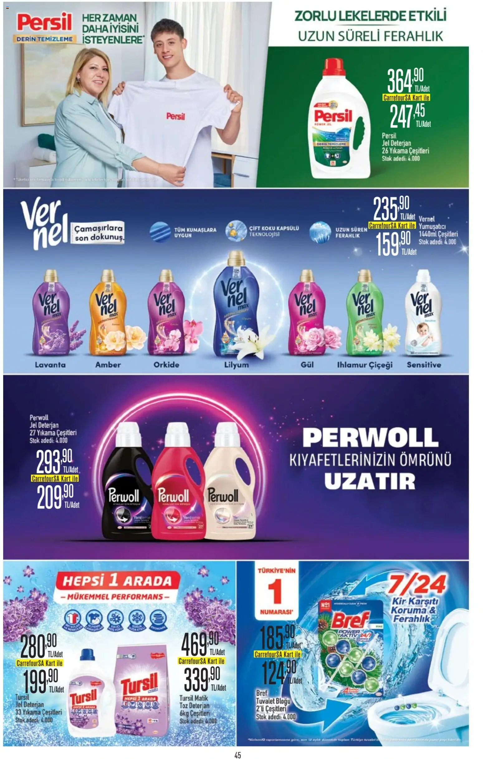 CarrefourSA Katalog - 18.05.2026 tarihinden itibaren geçerlidir | Sayfa: 45 | Ürünler: Tuvalet, Ihlamur, Yumuşatıcı, Tuvalet bloğu