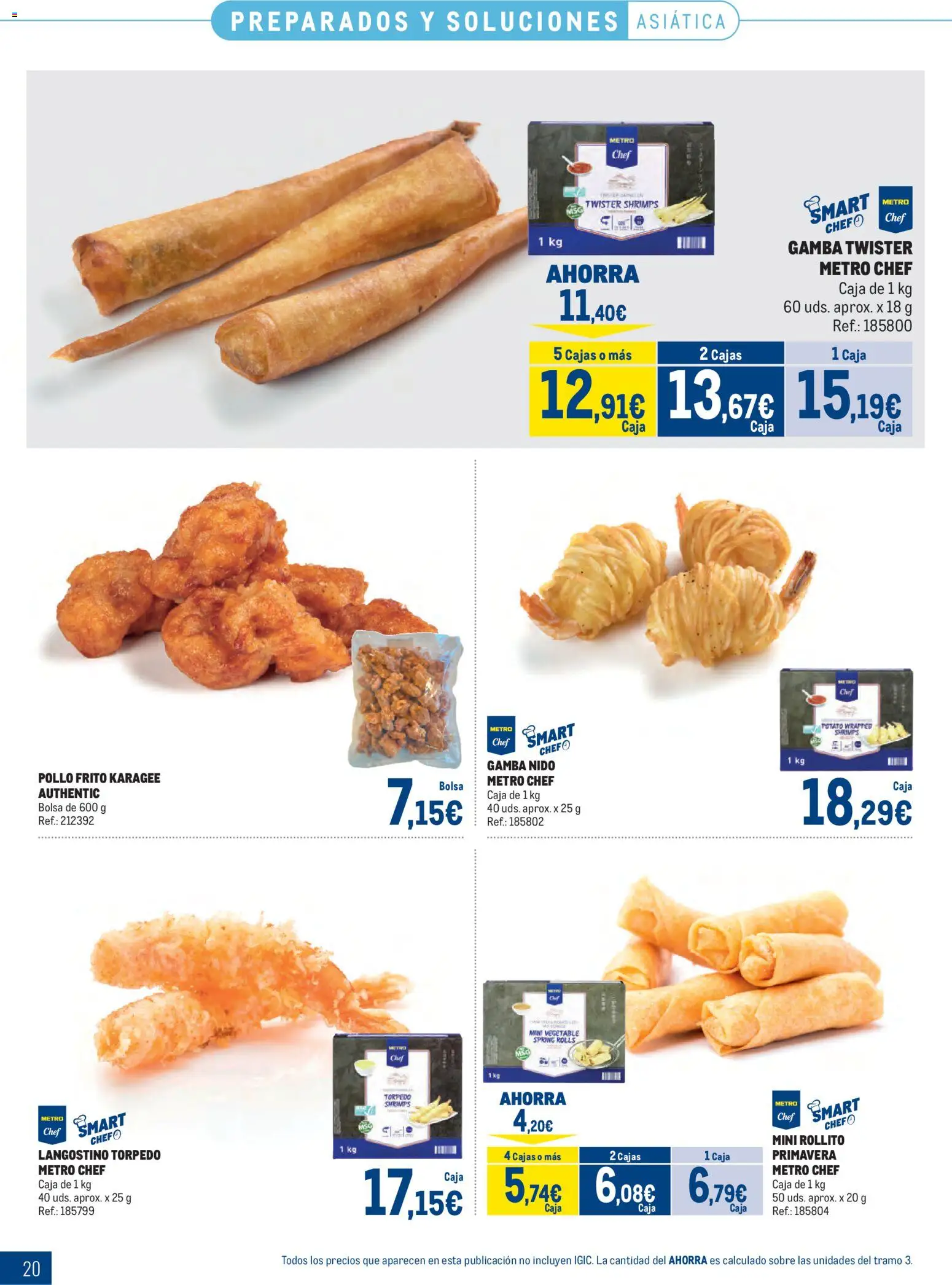 Makro Congelados Canarias │ válido desde el 04.05.2026 | Página: 20 | Productos: Bolsa, Caja, Langostino, Gamba