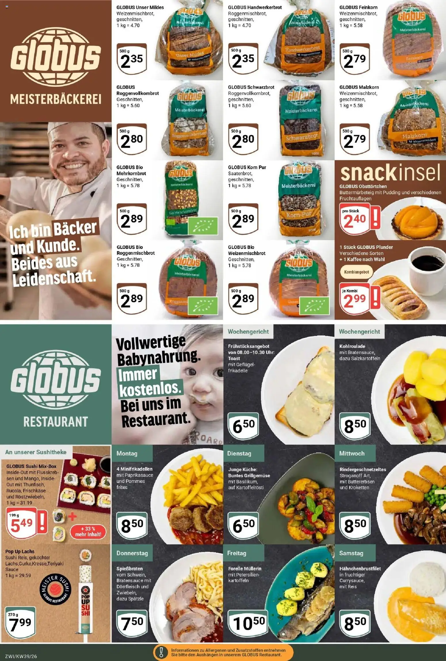 Globus Prospekt Zwickau (ab 21.09.2026) » Angebote online | Seite: 10 | Produkte: Kaffee, Toast, Uhr, Frischkase