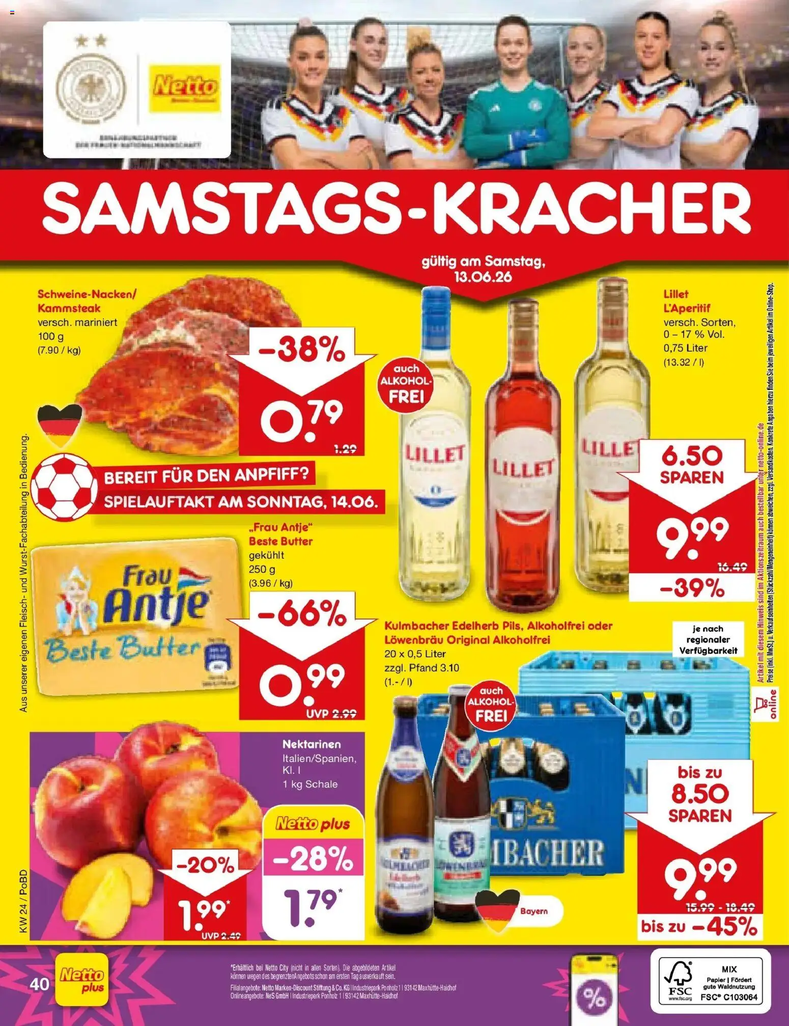 Netto Marken-Discount Prospekt Selb – gültig ab 08.06.2026 | Seite: 58 | Produkte: Butter, Nektarinen, Lillet, Fleisch