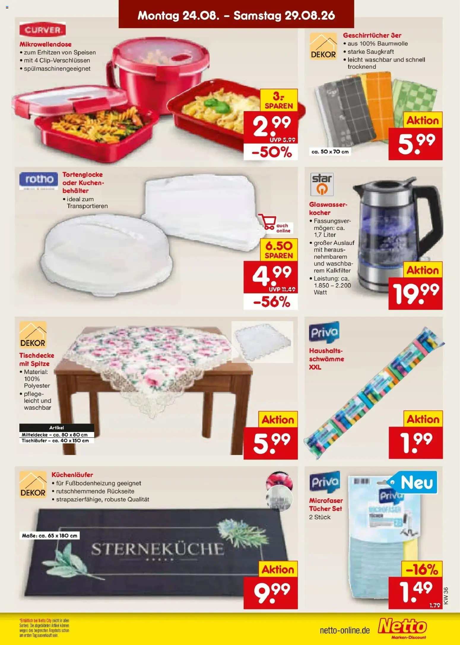 Netto Marken-Discount Prospekt Gemmingen (ab 31.08.2026) » Angebote | Seite: 43 | Produkte: Kocher, Schwämme, Kuchen