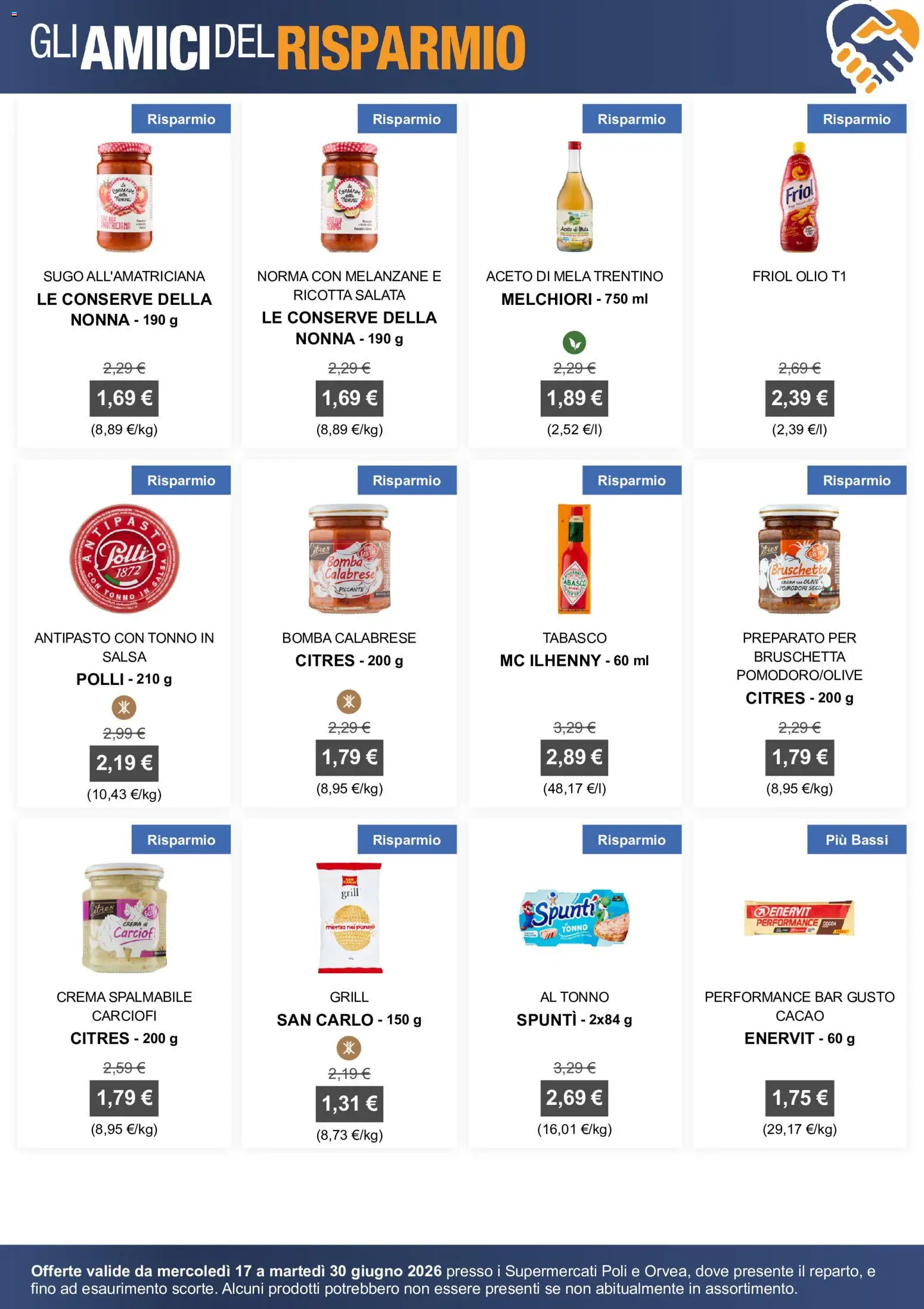Volantino Poli del 17.06.2026 | Pagina: 3 | Prodotti: Crema, Olio, Tonno, Sugo