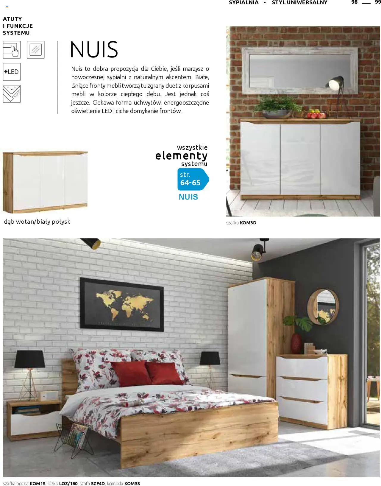 Black Red White Gazetka - Katalog rodzinnych wnętrz od 24.05.2024 | Strona: 99 | Produkty: Łóżko, Szafa, Komoda