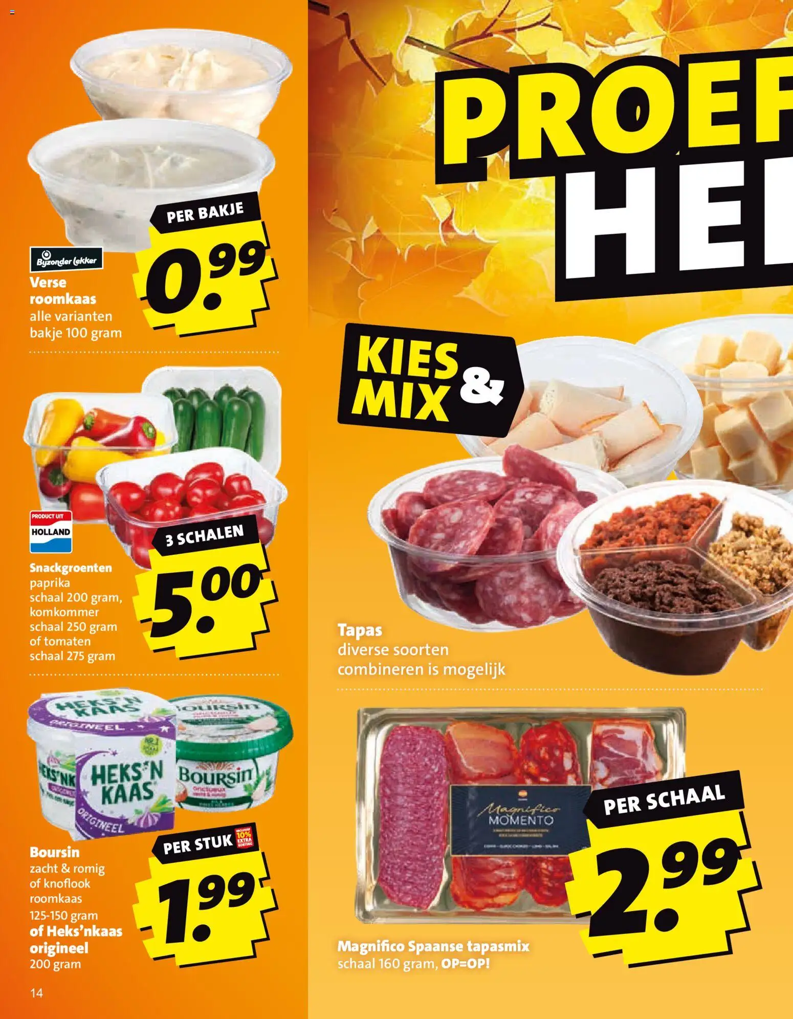 {H1} | Pagina: 14 | Producten: Tomaten, Schaal, Roomkaas, Paprika