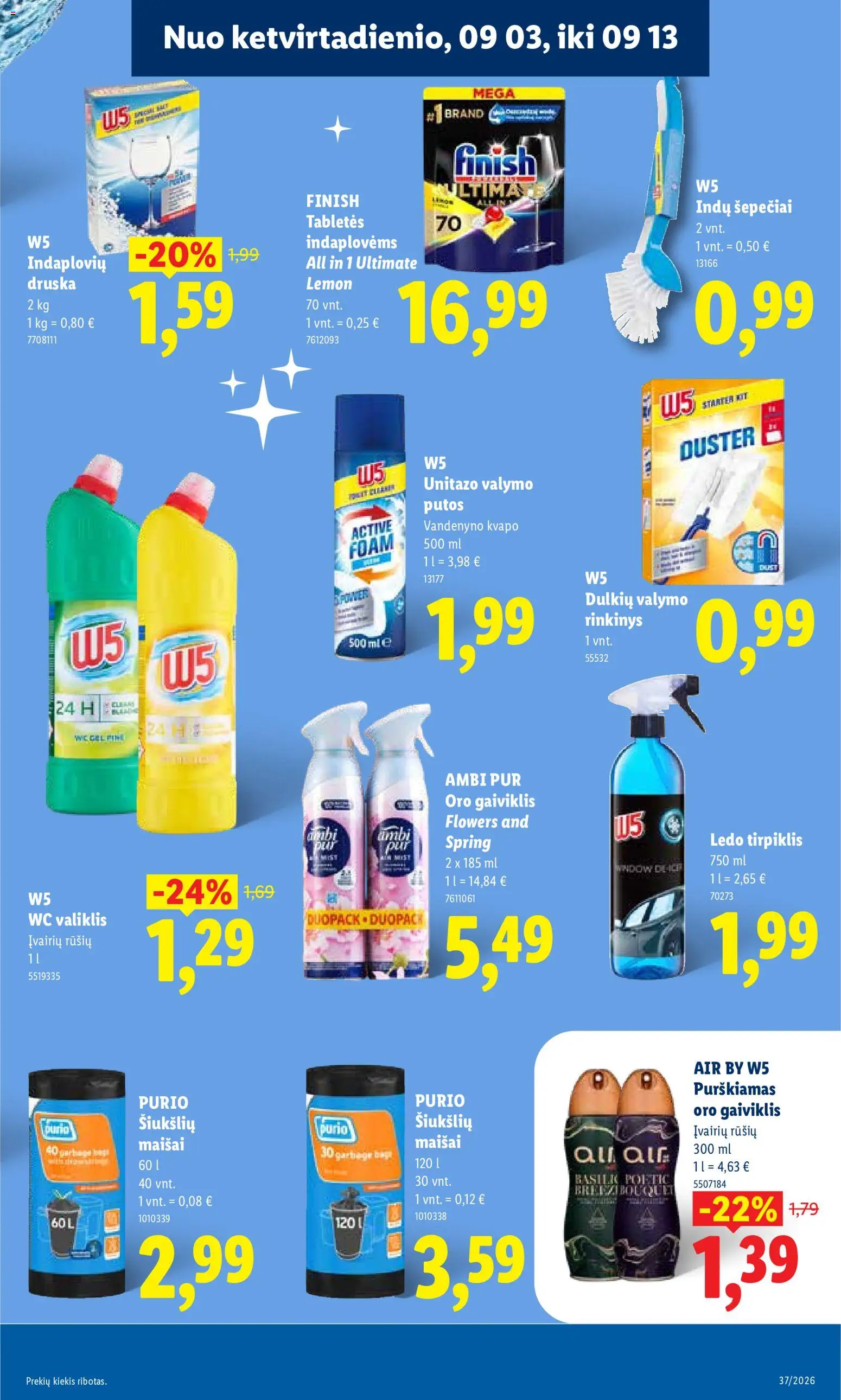 LIDL akcijos nuo 2026.09.07 | Puslapis: 29 | Prekių: Putos, Wc, Druska