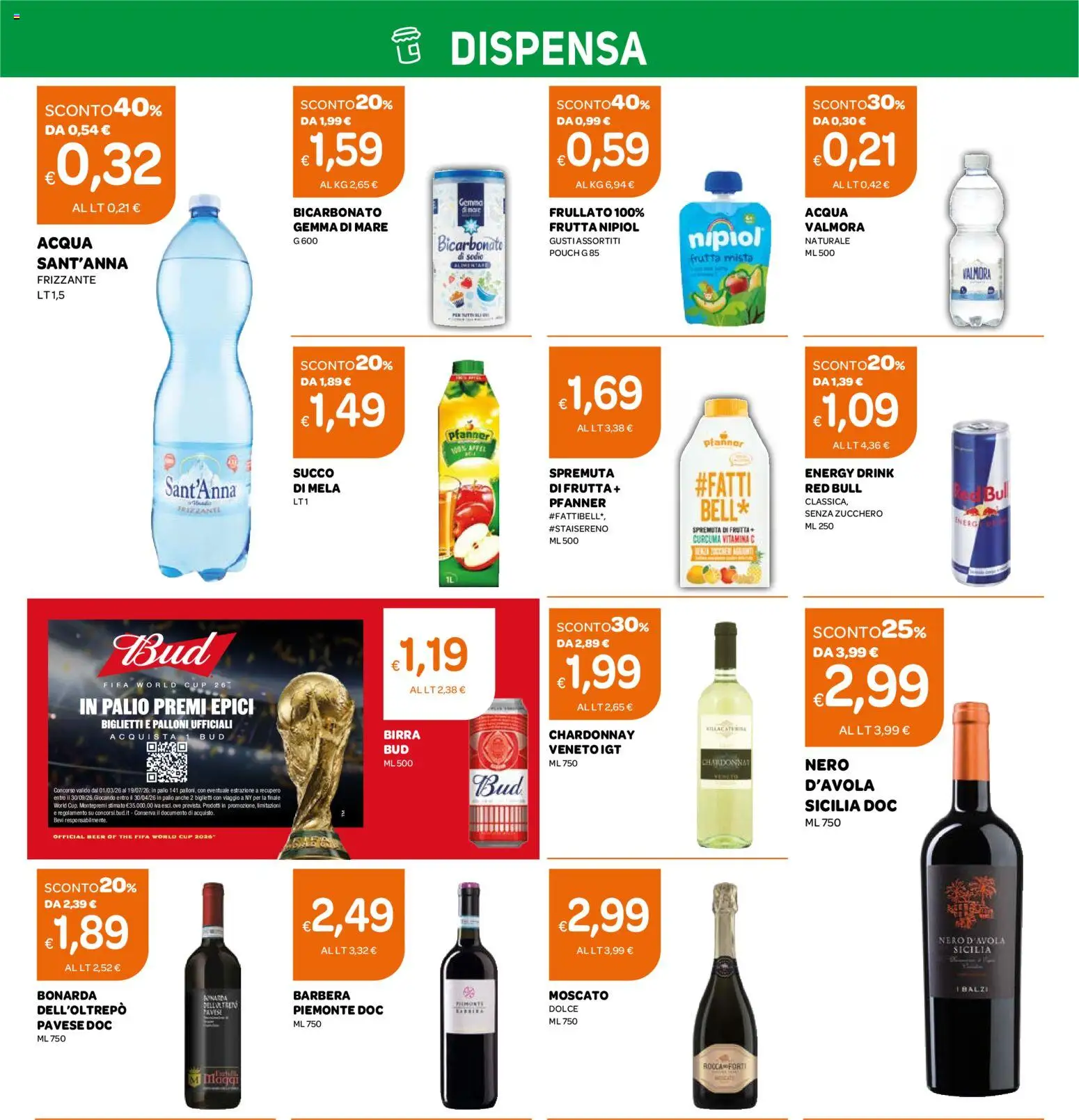 Volantino Ekom del 19.05.2026 | Pagina: 5 | Prodotti: Succo, Bicarbonato, The, Red Bull