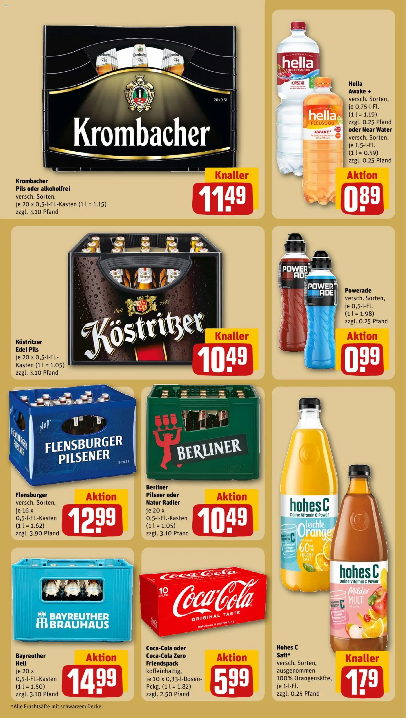 Rewe Prospekt 	 – gültig ab 02.03.2026 | Seite: 22 | Produkte: Berliner, Pils, Hella, Powerade