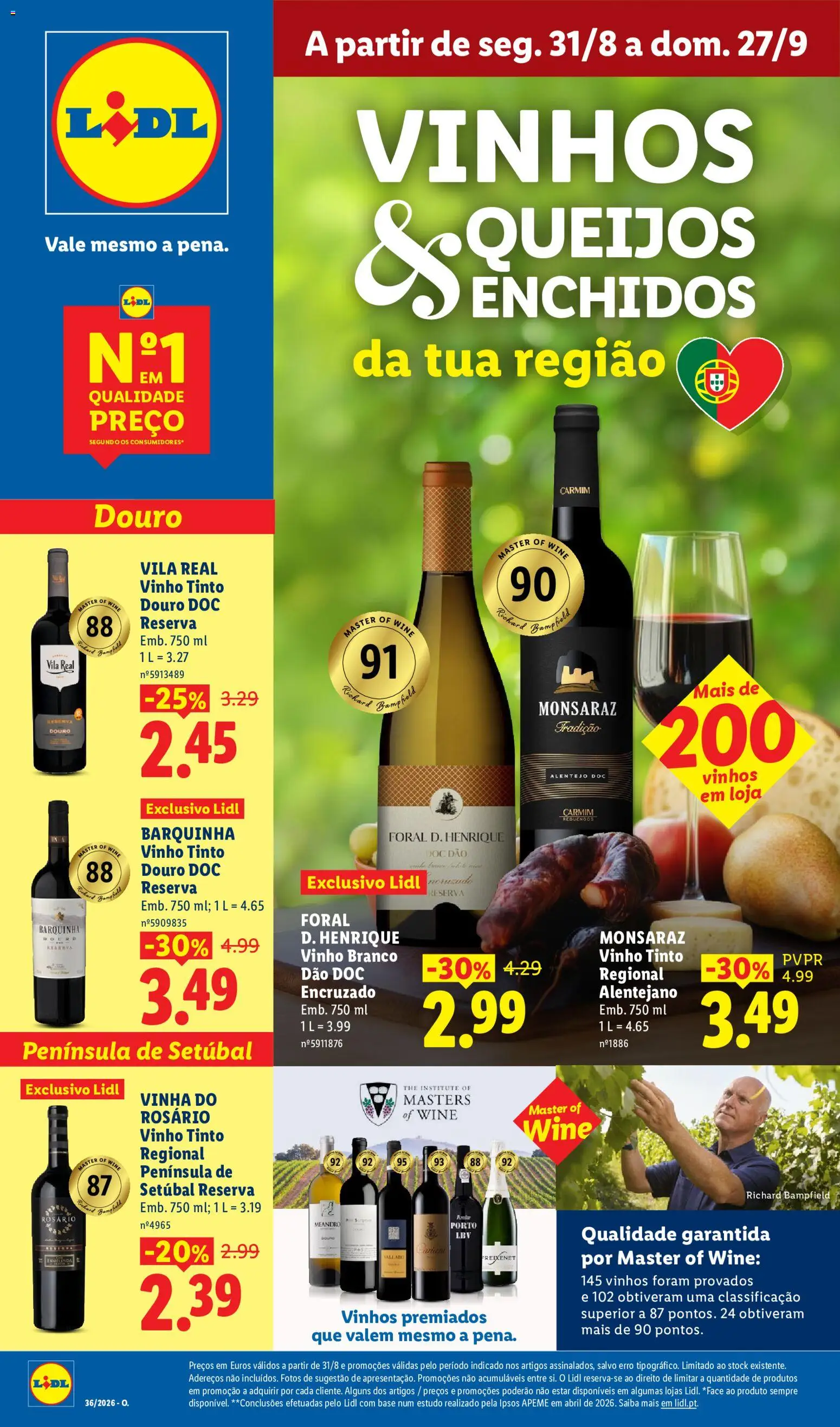 Lidl Folheto Especial │ válido de 31/08/2026 | Página: 1 | Produtos: Vinho branco, Base, Vinho, Vinho tinto