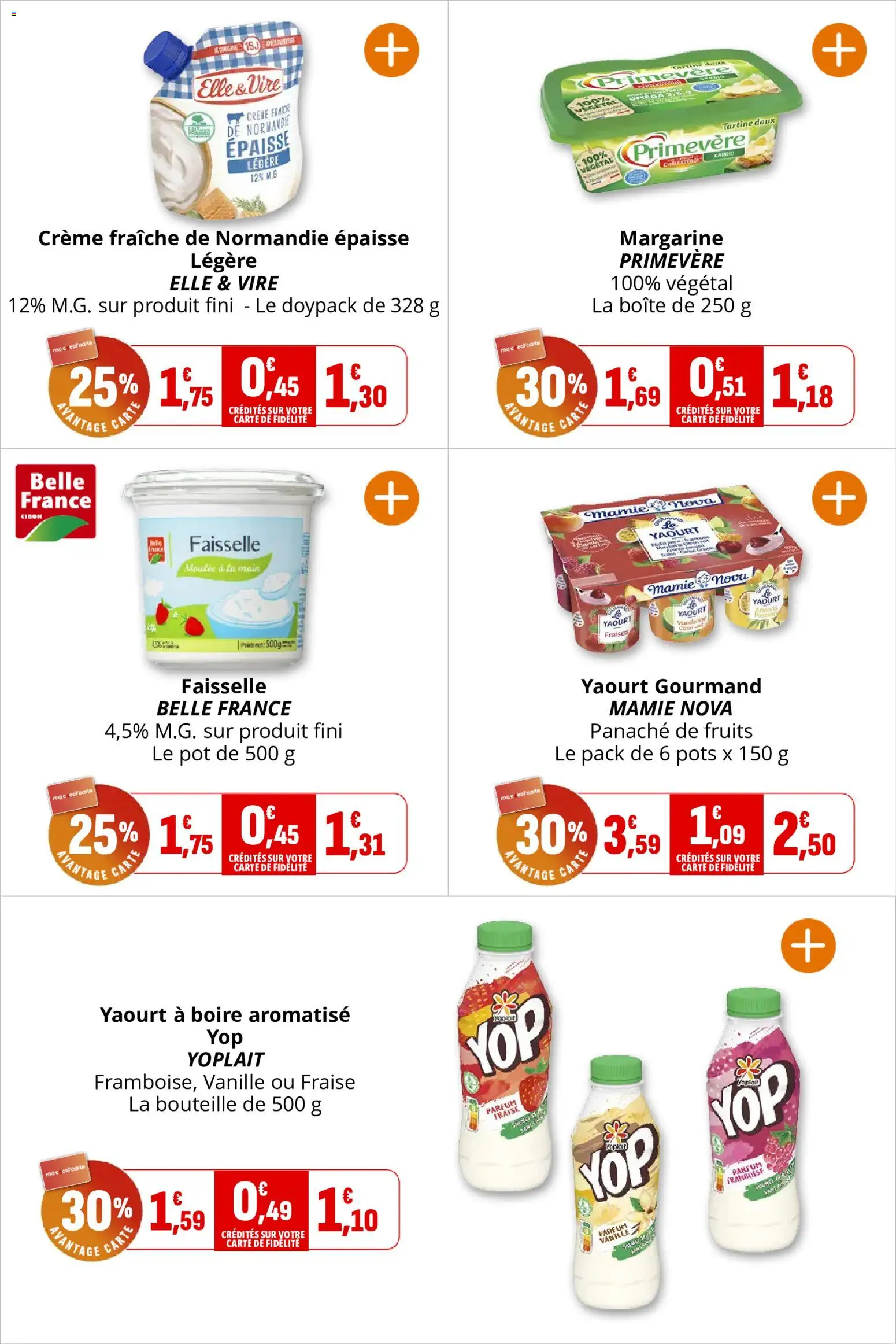 {H1} | Page: 18 | Produits: Yaourt à boire, Yaourt, Crème fraiche, Fraises