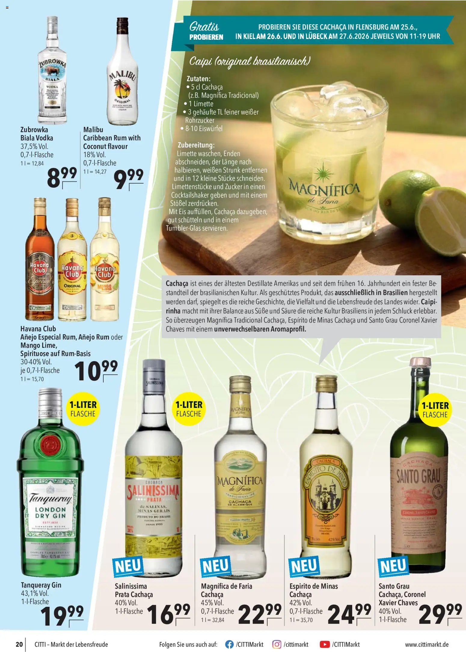 CITTI Markt Prospekt – gültig ab 24.06.2026 | Seite: 20 | Produkte: Havana club, Rum, Vodka, Uhr