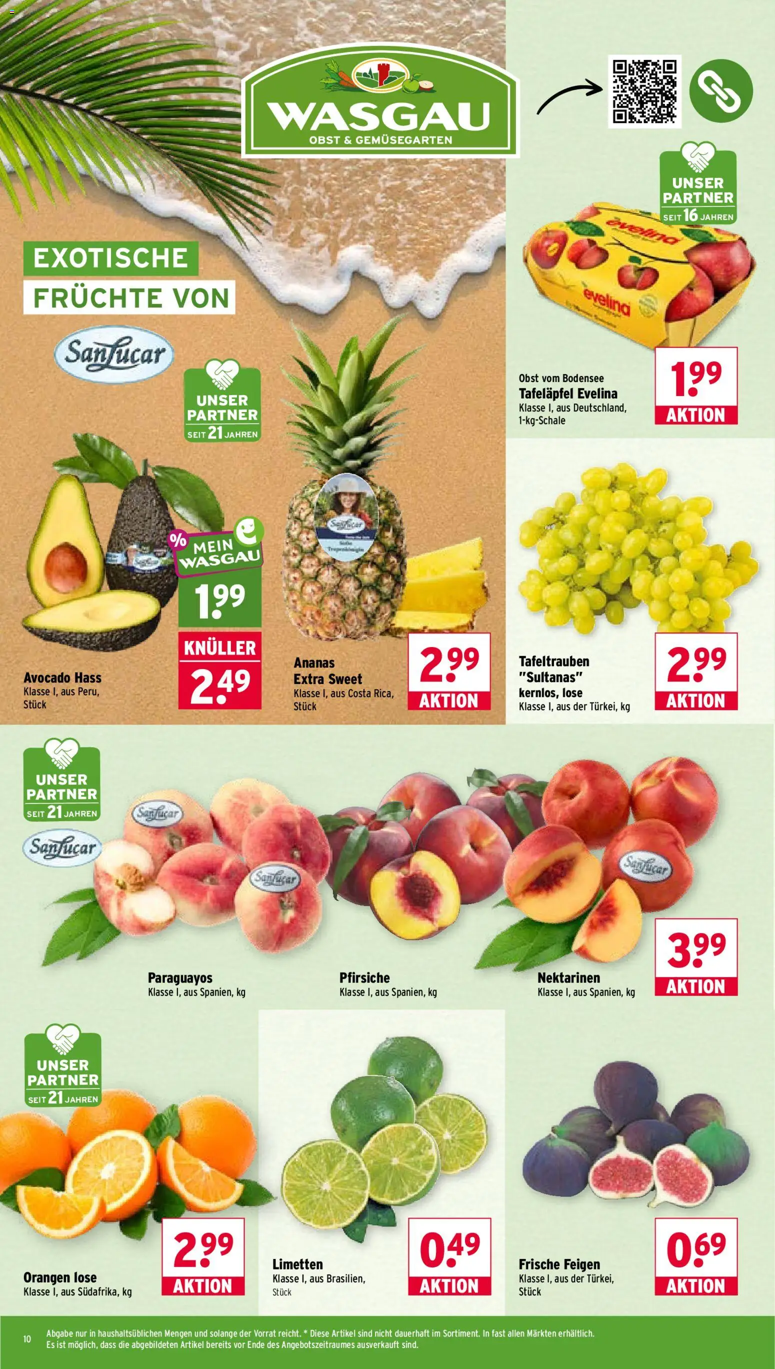 Wasgau Prospekt – gültig ab 31.08.2026 | Seite: 10 | Produkte: Nektarinen, Ananas, Obst, Feigen