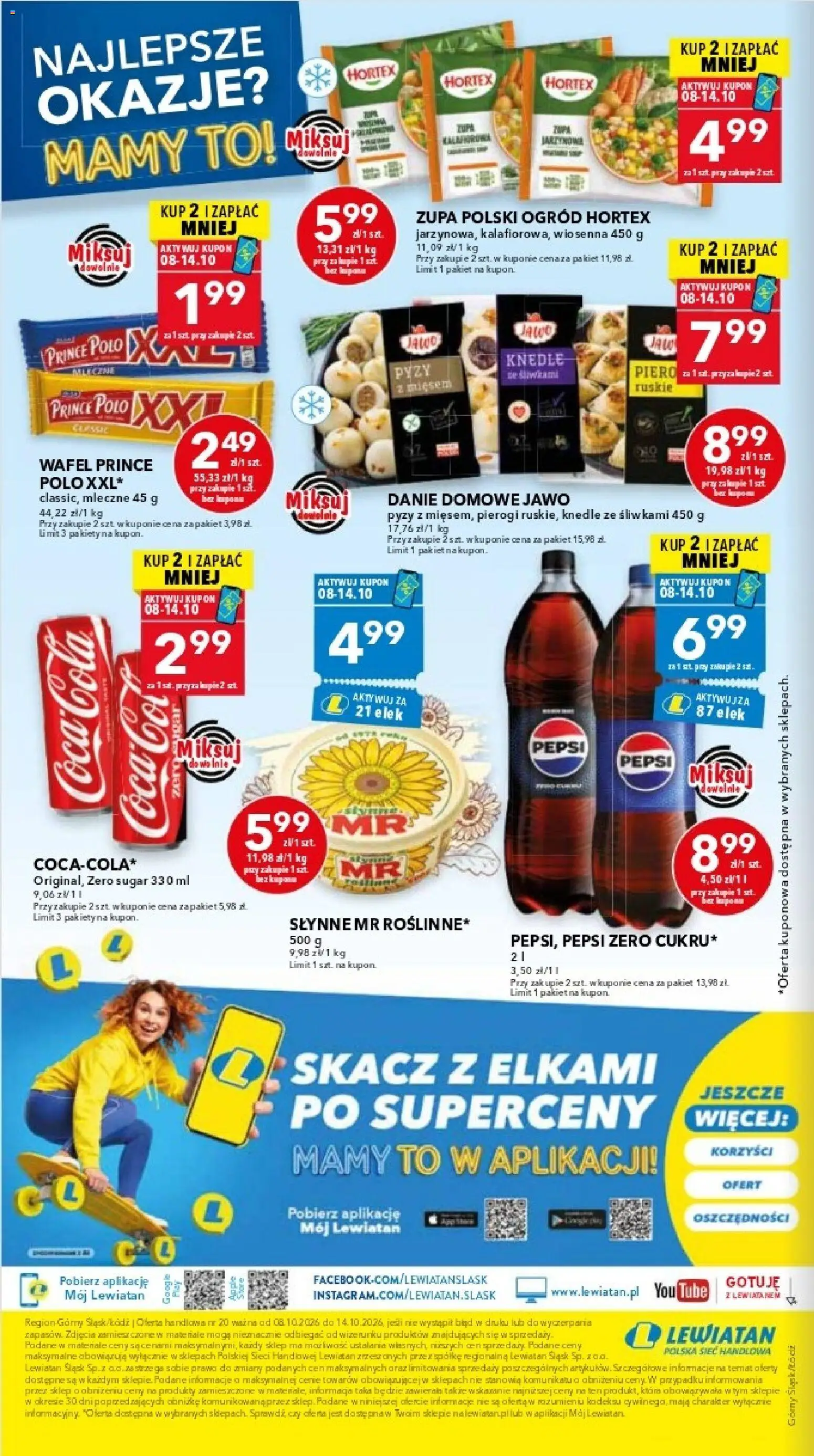 Lewiatan gazetka - Katowice od 08.10.2026 | Strona: 8 | Produkty: Pierogi, Knedle ze śliwkami, Prince polo, Knedle