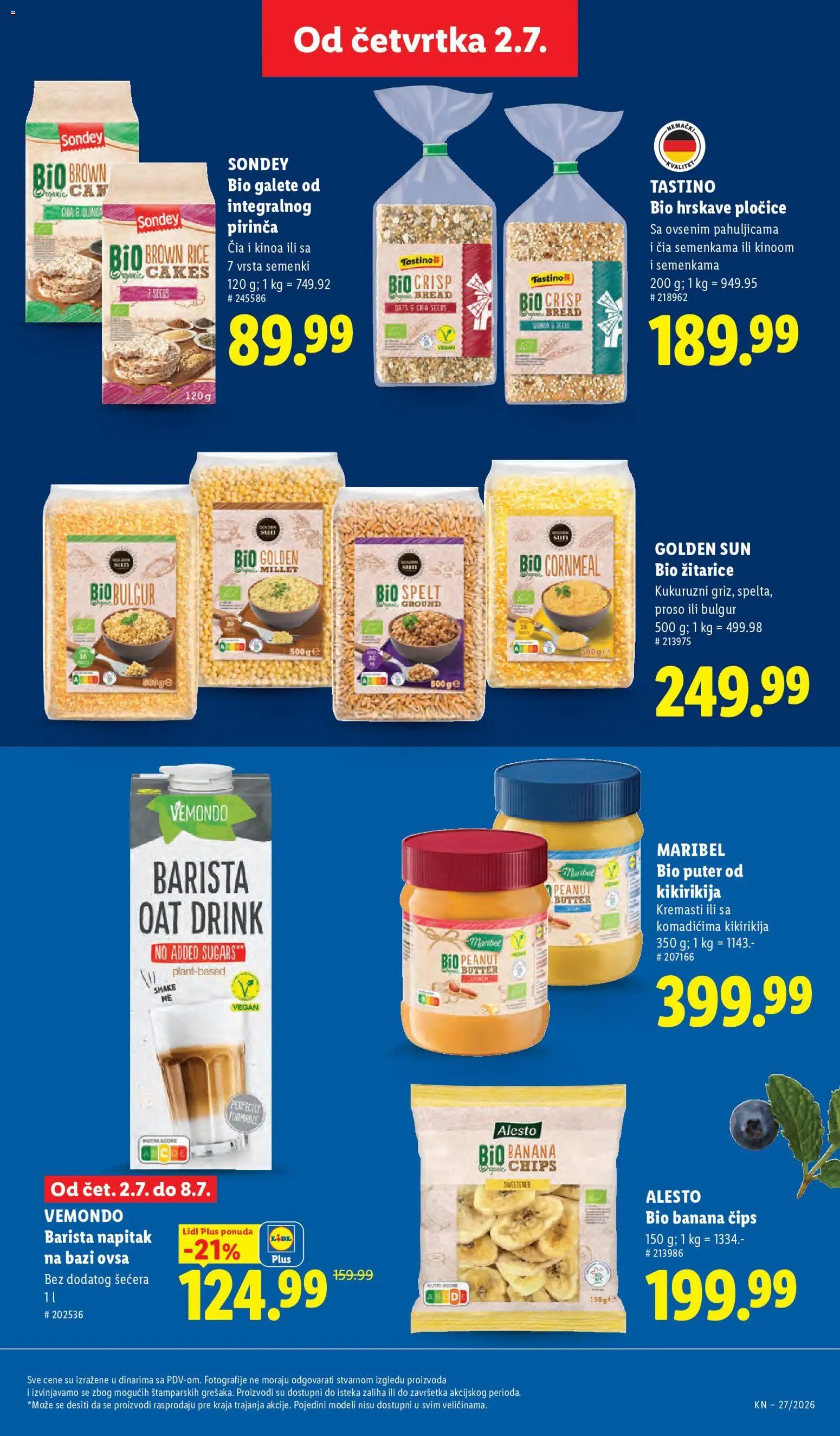 Lidl katalog - važi od 02.07.2026 | Strana: 55 | Proizvode: Žitarice, Čips, Quinoa, Puter