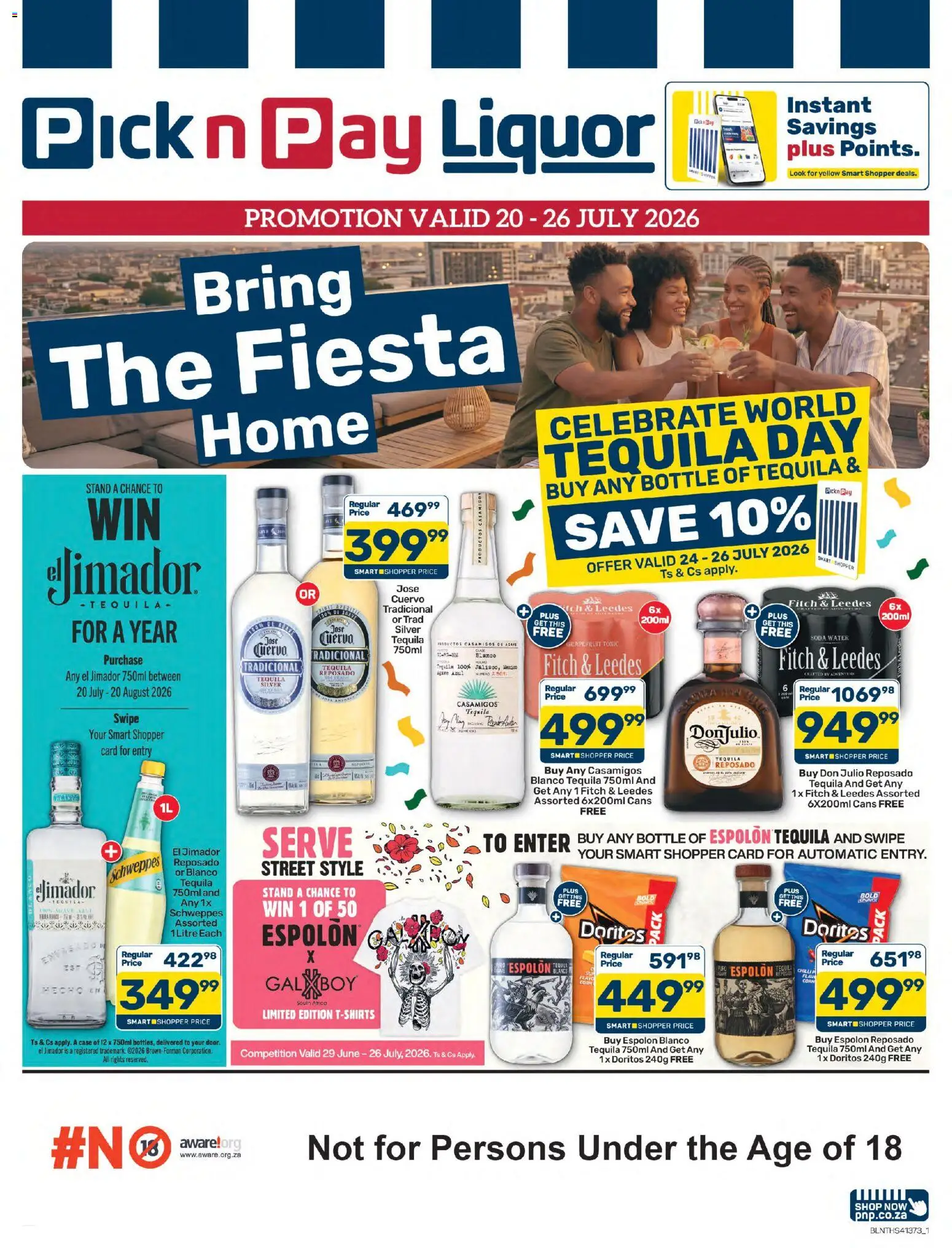 Pick n Pay - Tequila Festival Specials (20/07/2026 catalogue cover